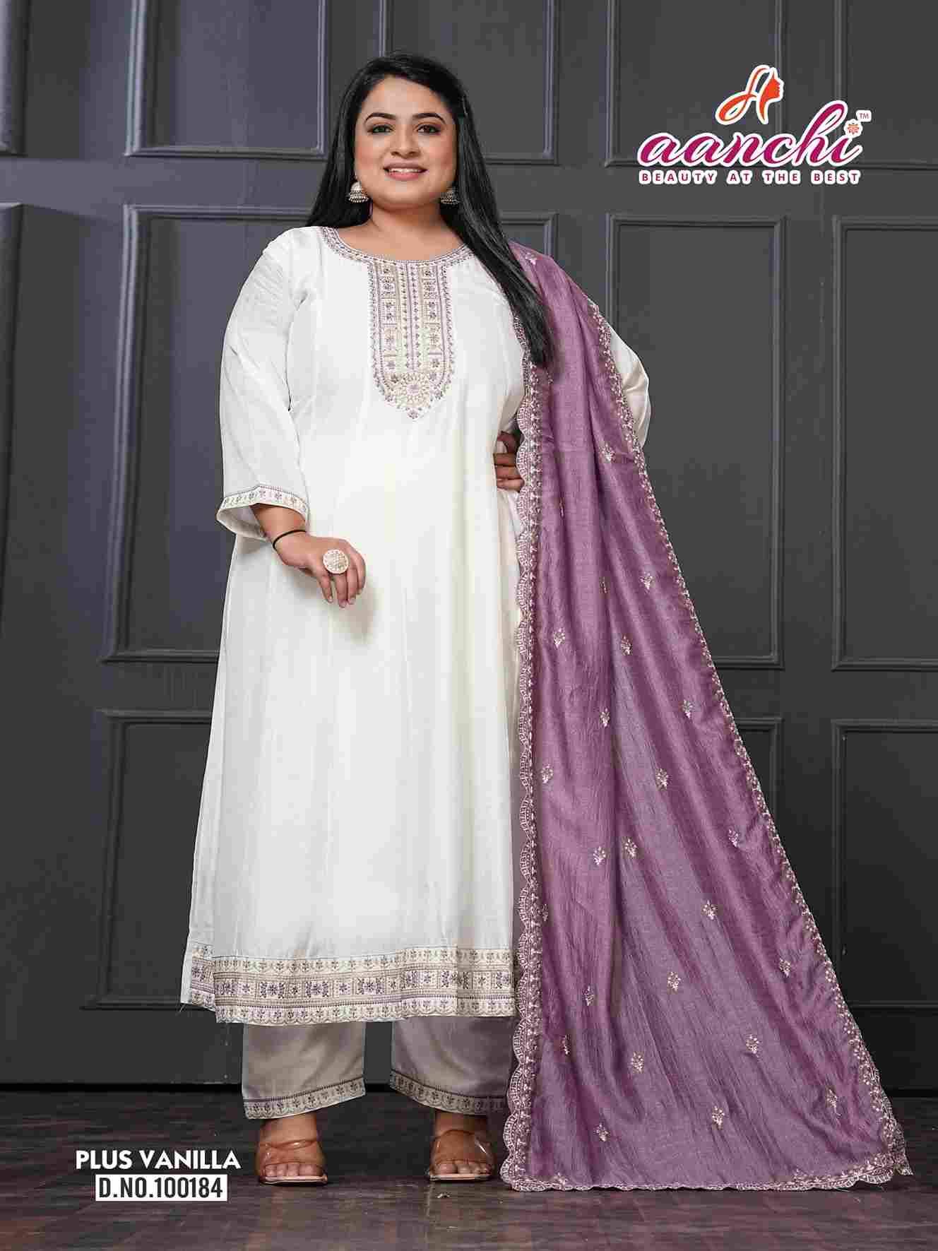 Plus Vanilla By Aanchi Combo Set 100182 To 100184 Series Beautiful Festive Suits Colorful Stylish Fancy Casual Wear & Ethnic Wear Vichitra Silk Dresses At Wholesale Price
