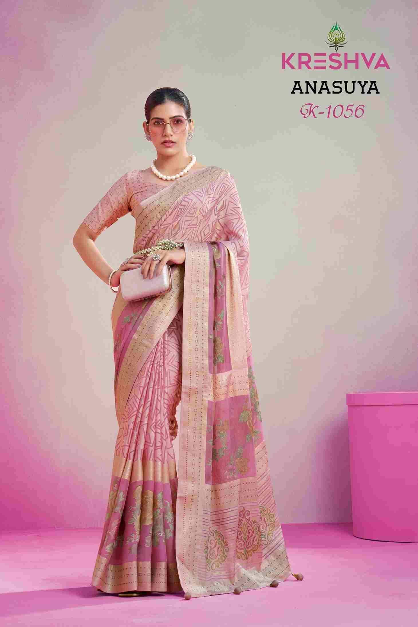 Anasuya By Kreshva 1056 To 1061 Series Indian Traditional Wear Collection Beautiful Stylish Fancy Colorful Party Wear & Occasional Wear Georgette Sarees At Wholesale Price