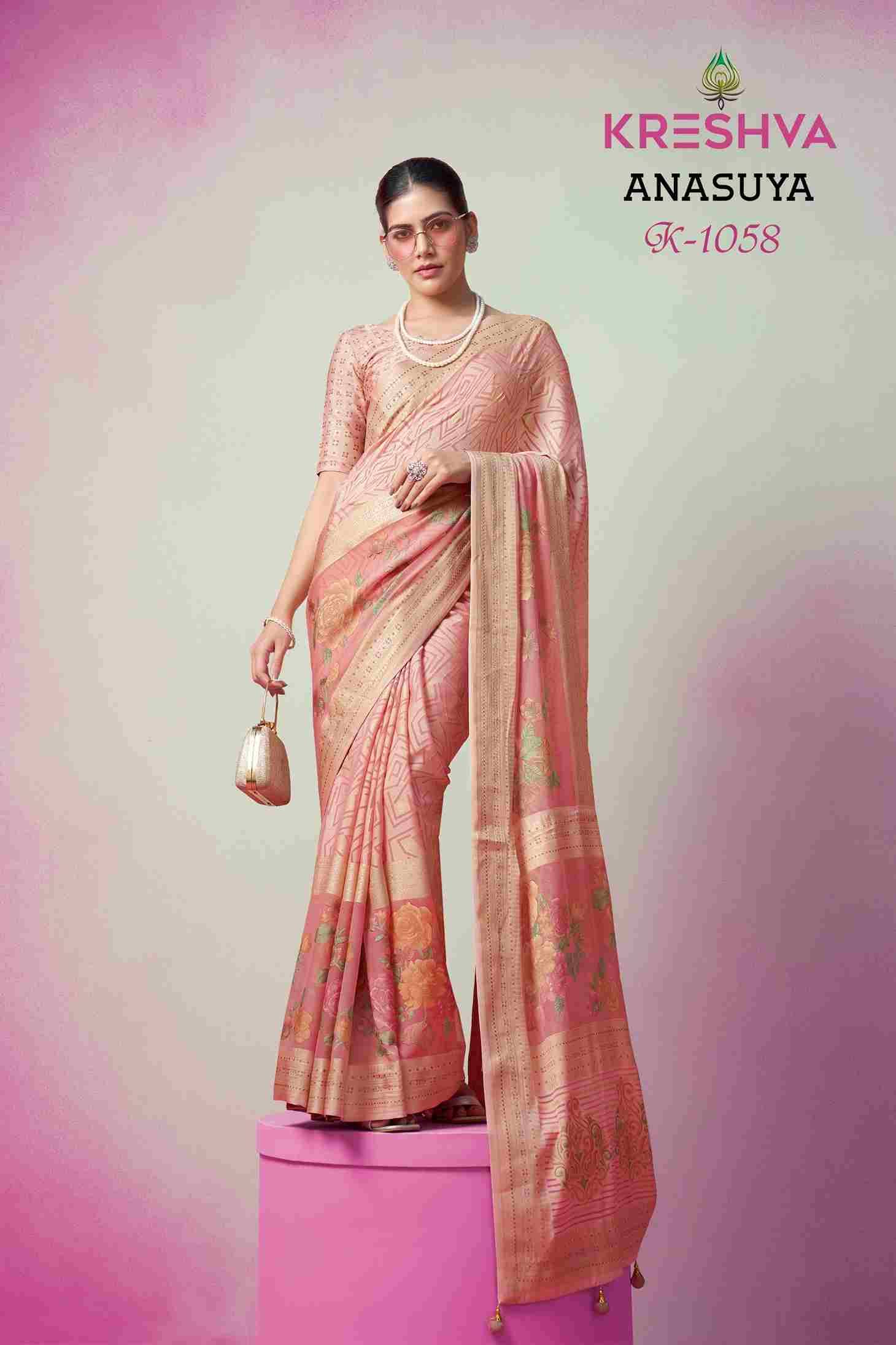 Anasuya By Kreshva 1056 To 1061 Series Indian Traditional Wear Collection Beautiful Stylish Fancy Colorful Party Wear & Occasional Wear Georgette Sarees At Wholesale Price