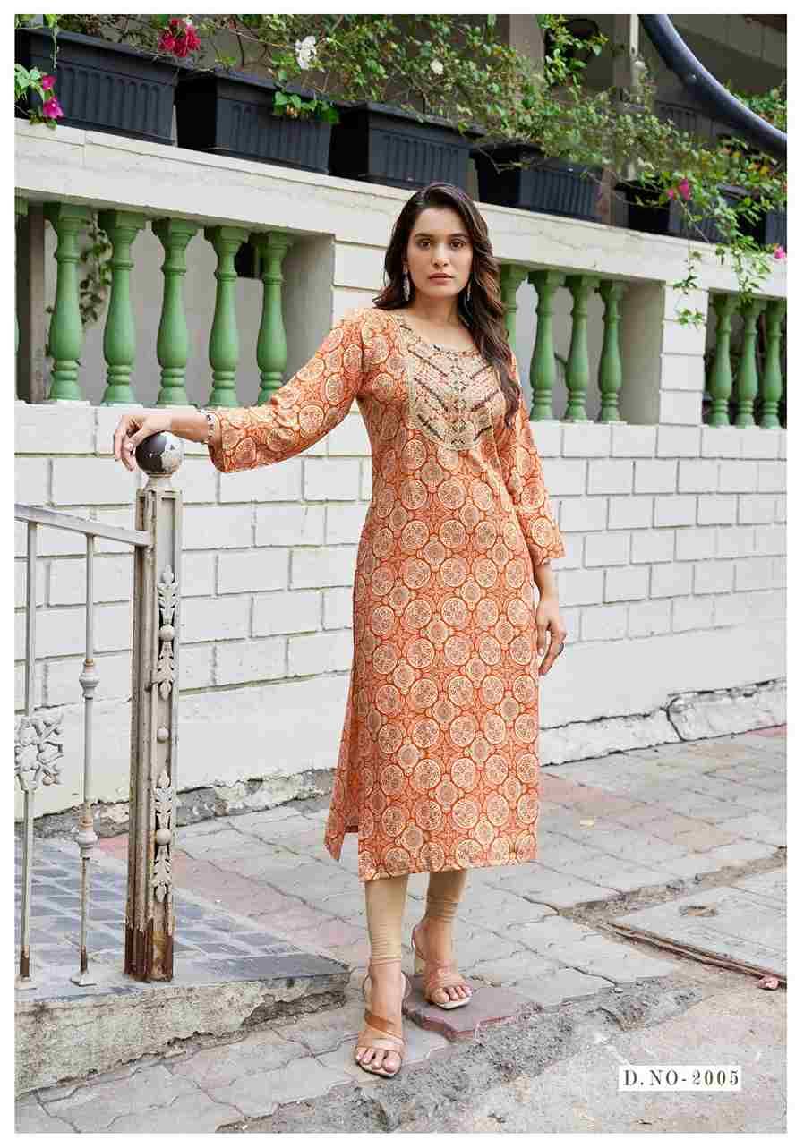 Charming Vol-2 By Vaniska 2001 To 2008 Series Designer Stylish Fancy Colorful Beautiful Party Wear & Ethnic Wear Collection Rayon Print Kurtis At Wholesale Price
