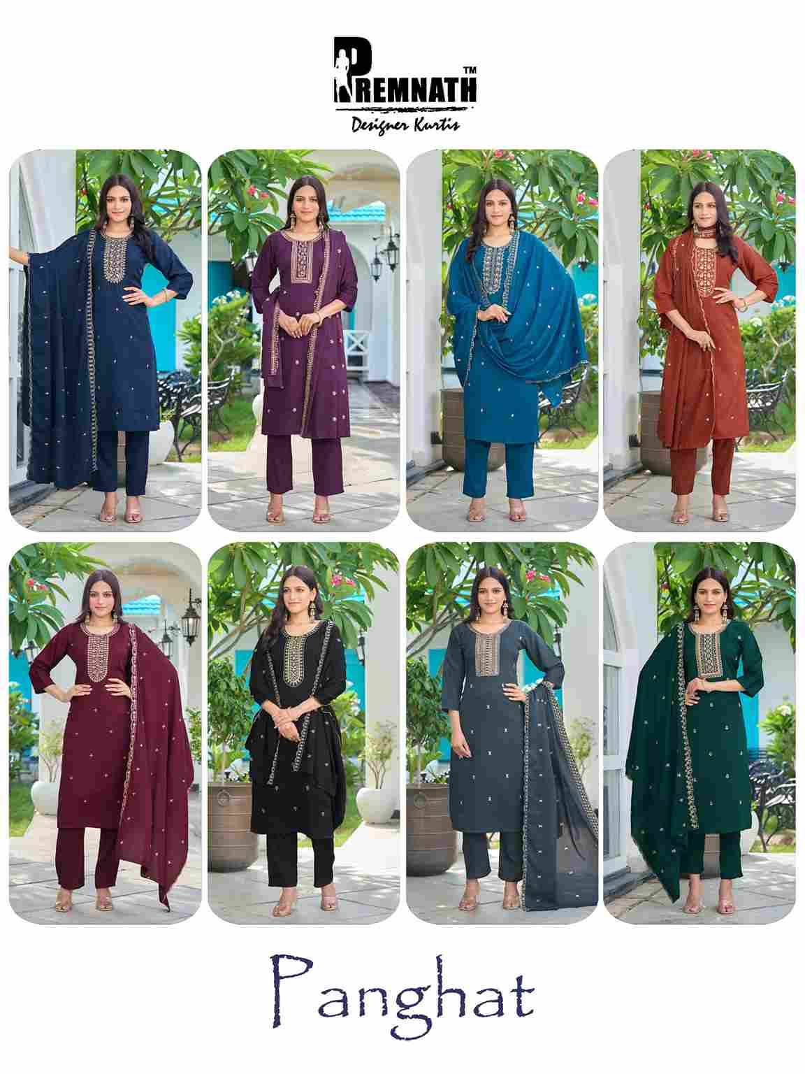 Panghat By Premnath 1001 To 1008 Series Beautiful Festive Suits Colorful Stylish Fancy Casual Wear & Ethnic Wear Fancy Dresses At Wholesale Price