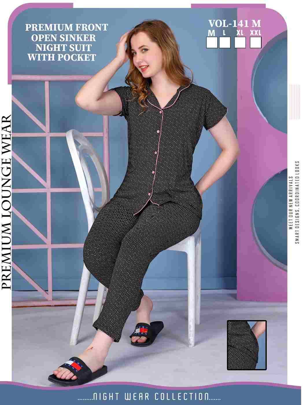 Vol-141-M By Kaamiri 141-A To 141-F Series Designer Stylish Fancy Colorful Beautiful Party Wear & Ethnic Wear Collection Heavy Hosiery Cotton Night Suits At Wholesale Price