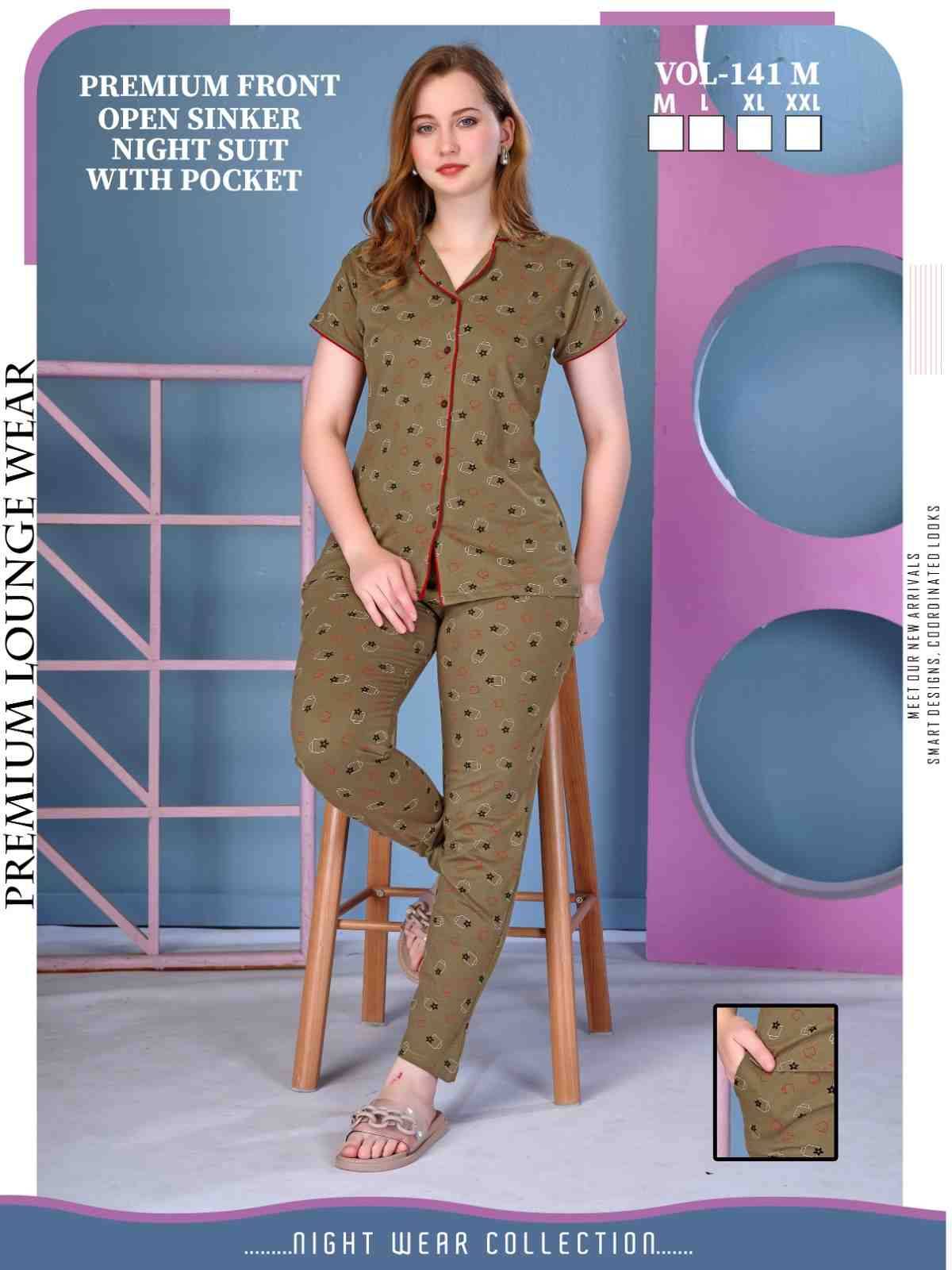 Vol-141-M By Kaamiri 141-A To 141-F Series Designer Stylish Fancy Colorful Beautiful Party Wear & Ethnic Wear Collection Heavy Hosiery Cotton Night Suits At Wholesale Price