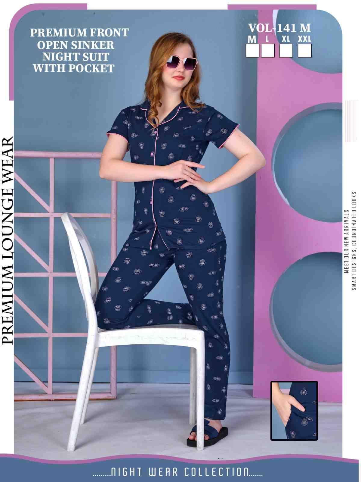 Vol-141-M By Kaamiri 141-A To 141-F Series Designer Stylish Fancy Colorful Beautiful Party Wear & Ethnic Wear Collection Heavy Hosiery Cotton Night Suits At Wholesale Price