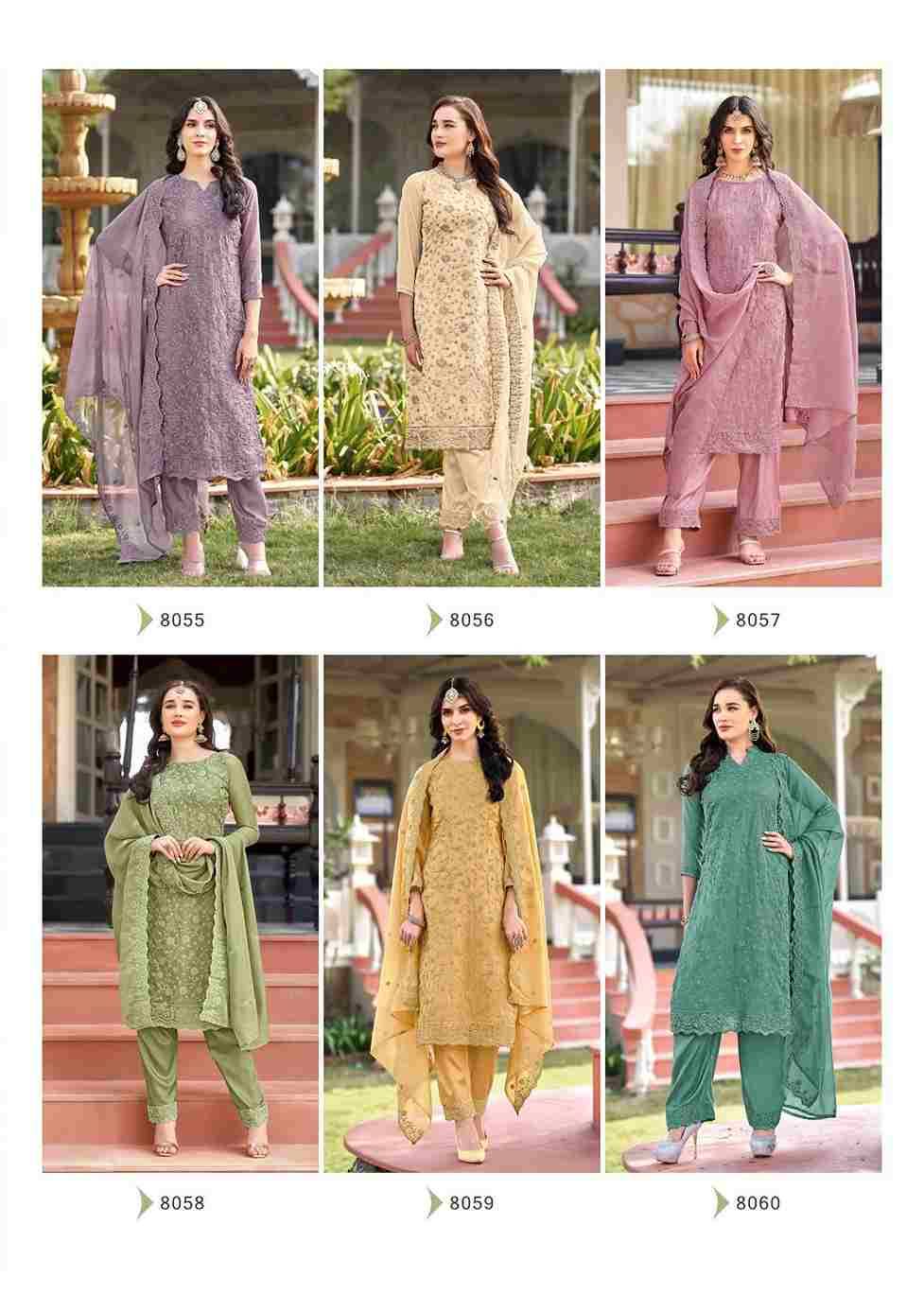Rumi By Bela Fashion 8055 To 8060 Series Beautiful Suits Colorful Stylish Fancy Casual Wear & Ethnic Wear Organza Dresses At Wholesale Price