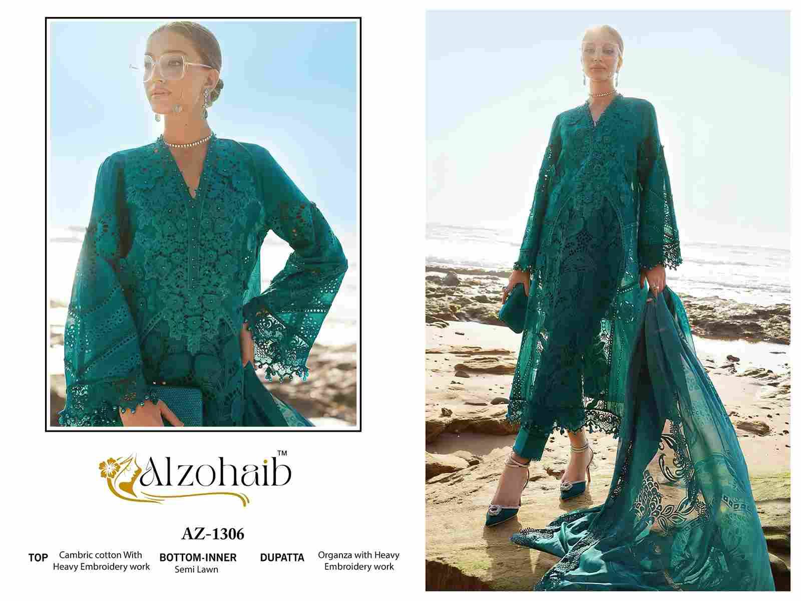 Aarzoo Vol-1 By Alzohaib 1306 To 1310 Series Beautiful Pakistani Suits Stylish Fancy Colorful Party Wear & Occasional Wear Cambric Cotton Print Dresses At Wholesale Price