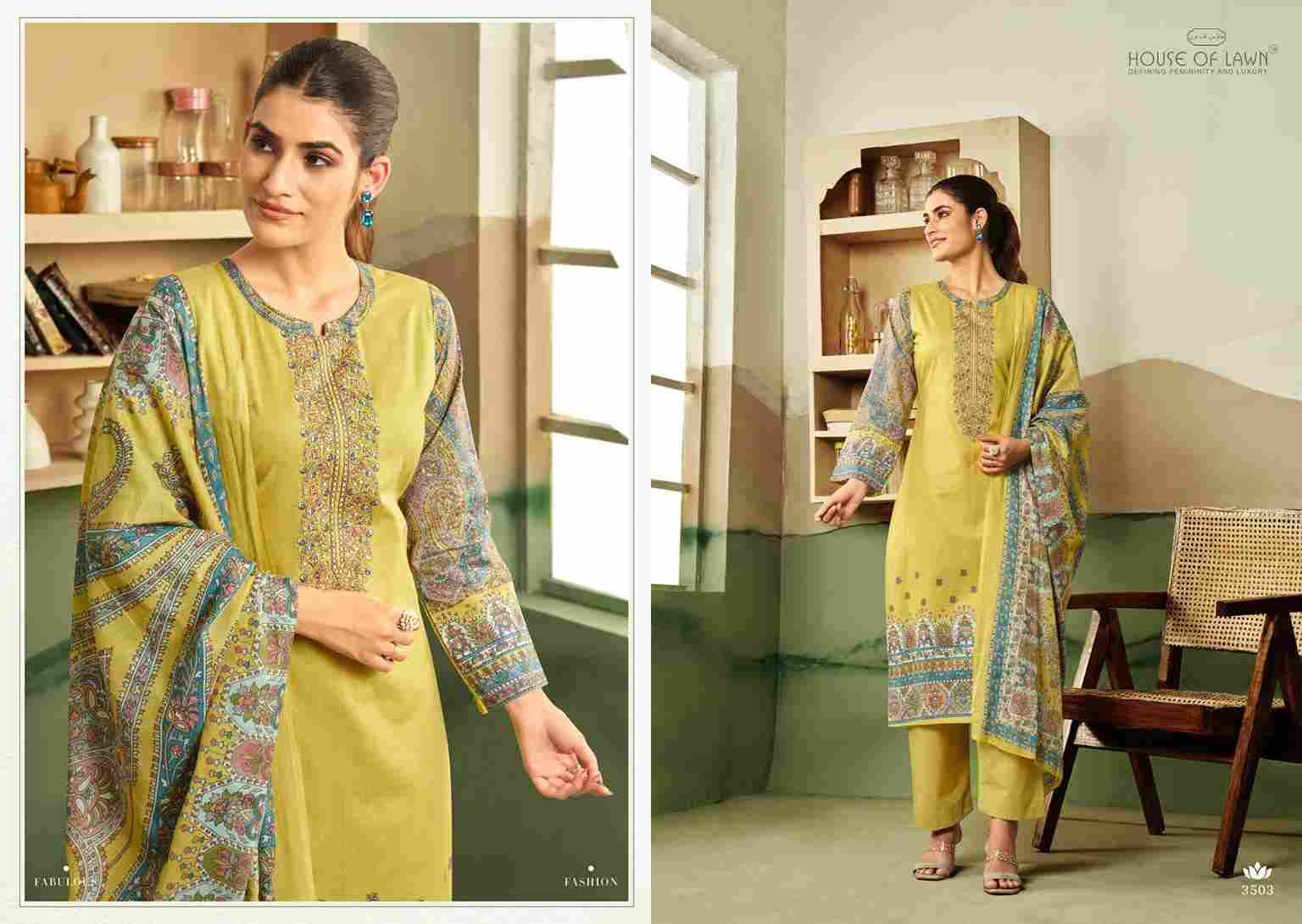 Saaj By House Of Lawn 3501 To 3506 Series Beautiful Festive Suits Stylish Fancy Colorful Casual Wear & Ethnic Wear Pure Jam Satin Print Dresses At Wholesale Price