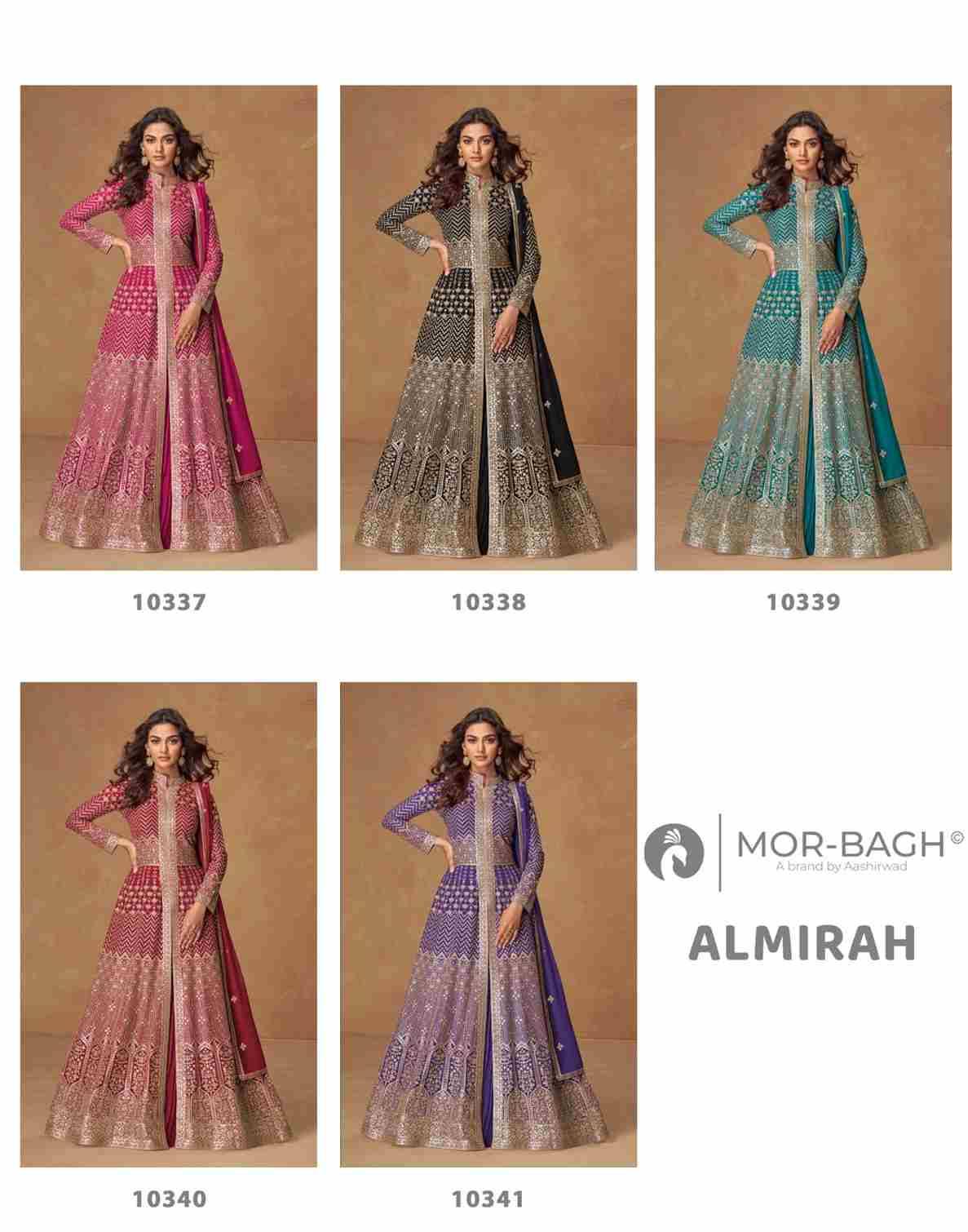 Almirah By Mor-Bagh 10337 To 10341 Series Beautiful Festive Suits Colorful Stylish Fancy Casual Wear & Ethnic Wear Georgette With Work Dresses At Wholesale Price