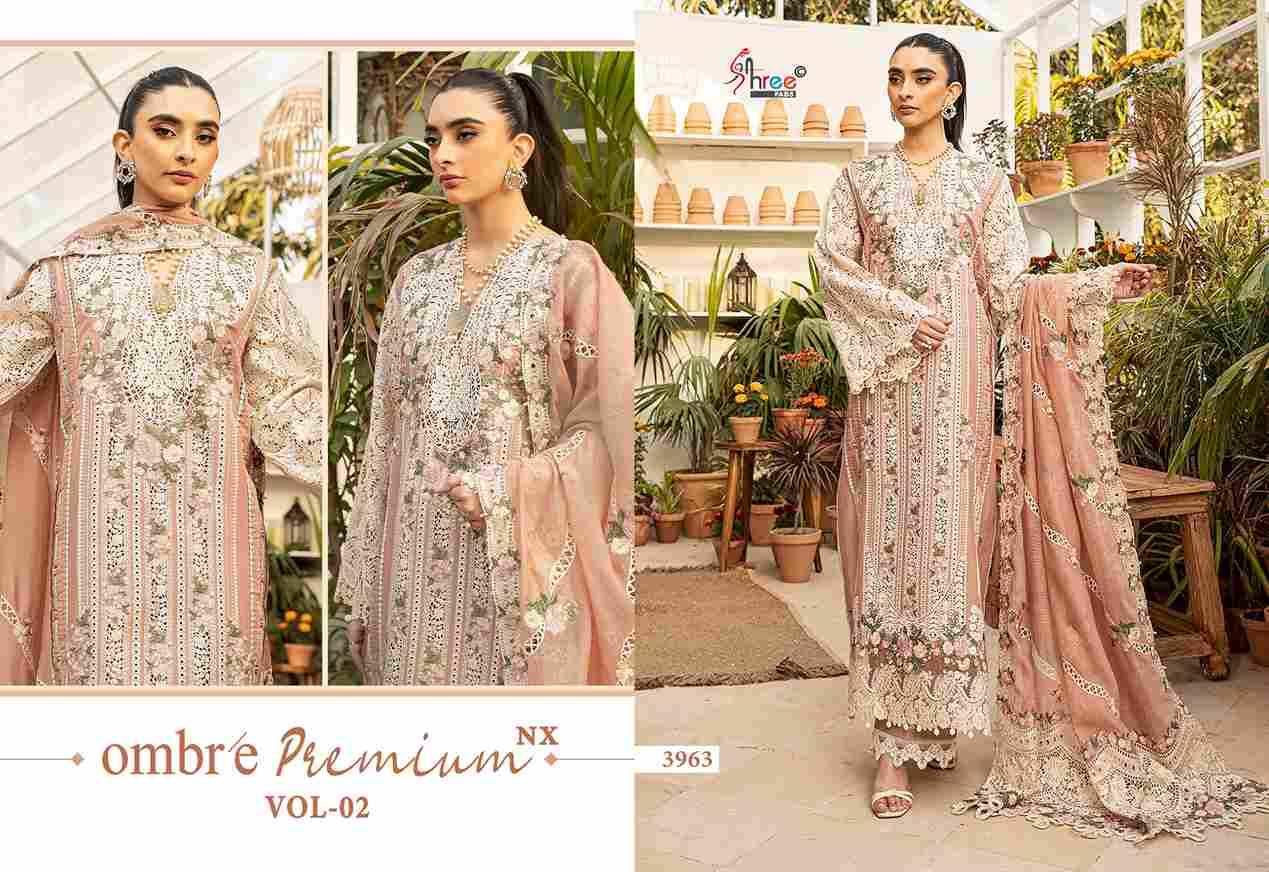 Ombre Premium Vol-2 Nx By Shree Fabs Designer Pakistani Suits Collection Beautiful Stylish Fancy Colorful Party Wear & Ethnic Wear Pure Viscose With Pure Cotton With Embroidery Dresses At Wholesale Price