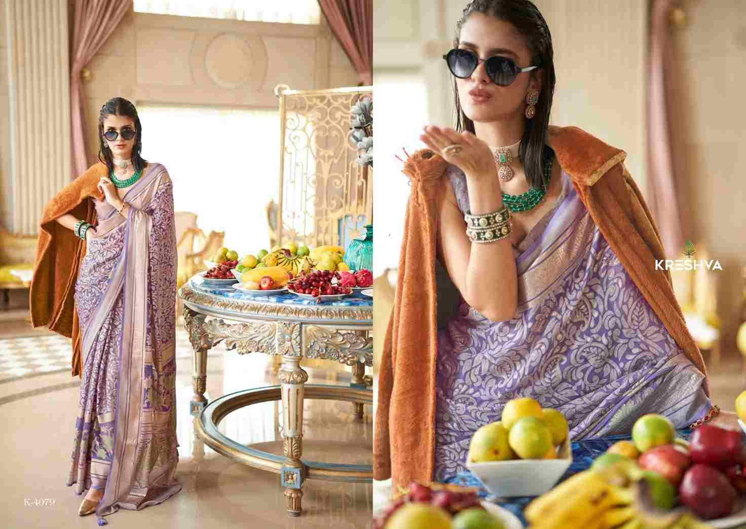 Celebration By Kreshva 4078 To 4083 Series Indian Traditional Wear Collection Beautiful Stylish Fancy Colorful Party Wear & Occasional Wear Georgette Sarees At Wholesale Price