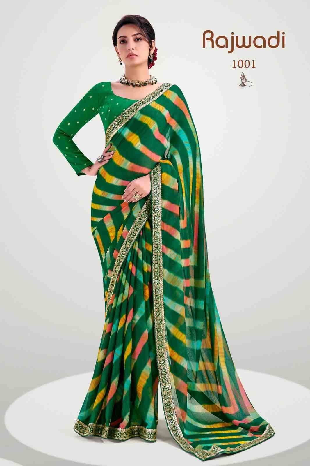 Rajwadi By Stavan 1001 To 1010 Series Indian Traditional Wear Collection Beautiful Stylish Fancy Colorful Party Wear & Occasional Wear Silk Sarees At Wholesale Price