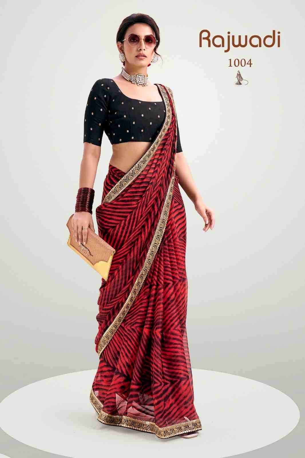 Rajwadi By Stavan 1001 To 1010 Series Indian Traditional Wear Collection Beautiful Stylish Fancy Colorful Party Wear & Occasional Wear Silk Sarees At Wholesale Price