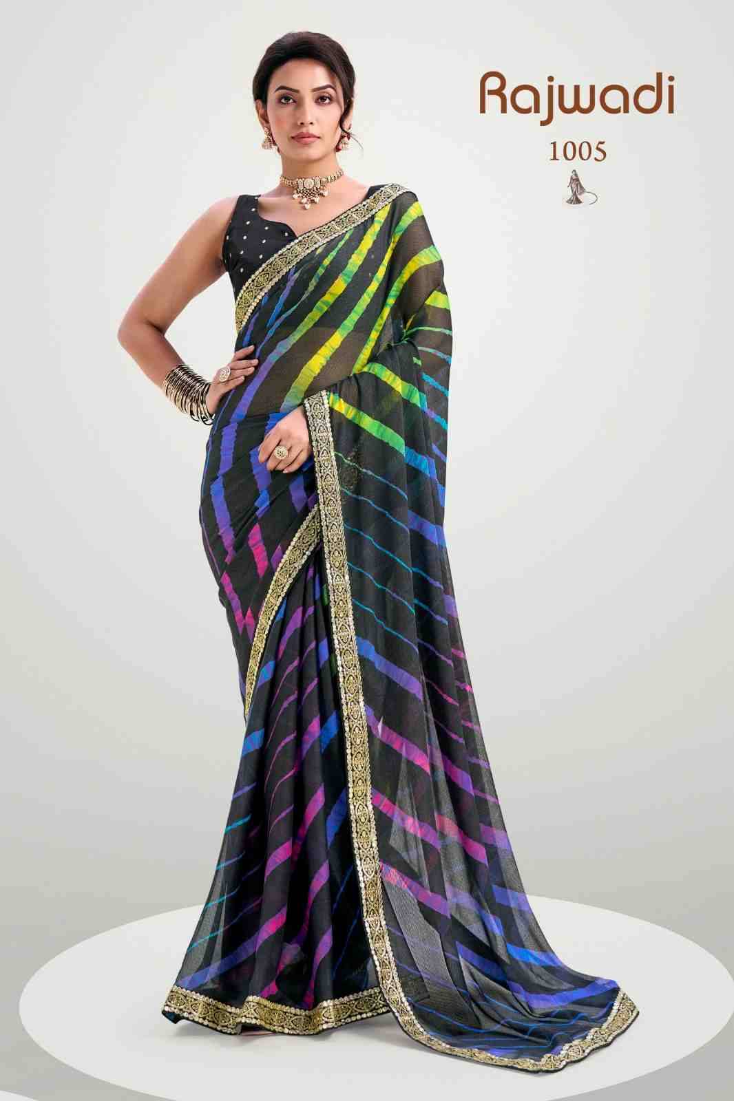 Rajwadi By Stavan 1001 To 1010 Series Indian Traditional Wear Collection Beautiful Stylish Fancy Colorful Party Wear & Occasional Wear Silk Sarees At Wholesale Price