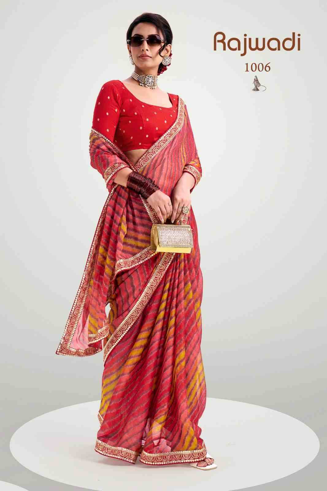 Rajwadi By Stavan 1001 To 1010 Series Indian Traditional Wear Collection Beautiful Stylish Fancy Colorful Party Wear & Occasional Wear Silk Sarees At Wholesale Price