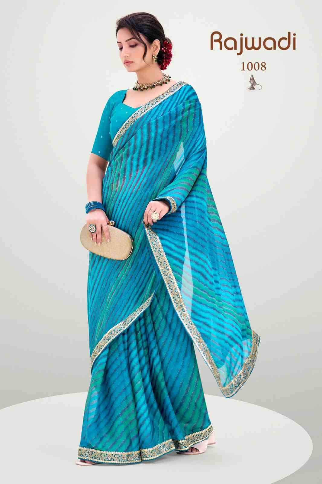 Rajwadi By Stavan 1001 To 1010 Series Indian Traditional Wear Collection Beautiful Stylish Fancy Colorful Party Wear & Occasional Wear Silk Sarees At Wholesale Price