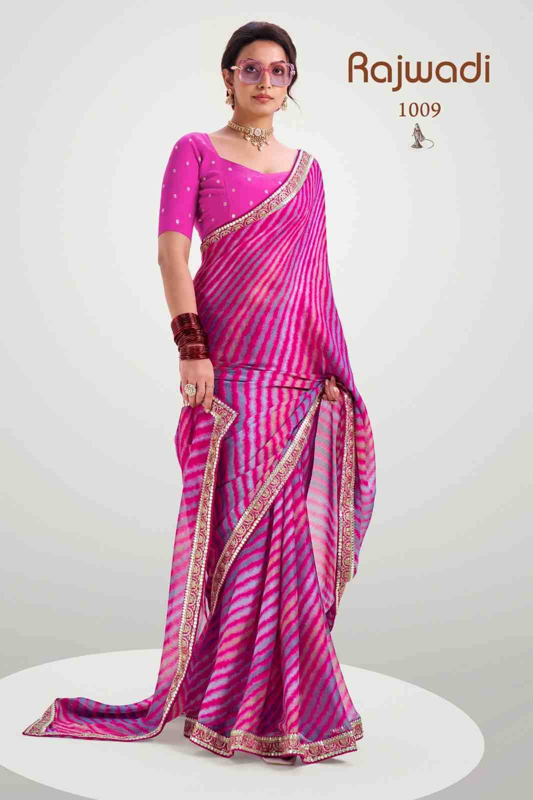 Rajwadi By Stavan 1001 To 1010 Series Indian Traditional Wear Collection Beautiful Stylish Fancy Colorful Party Wear & Occasional Wear Silk Sarees At Wholesale Price