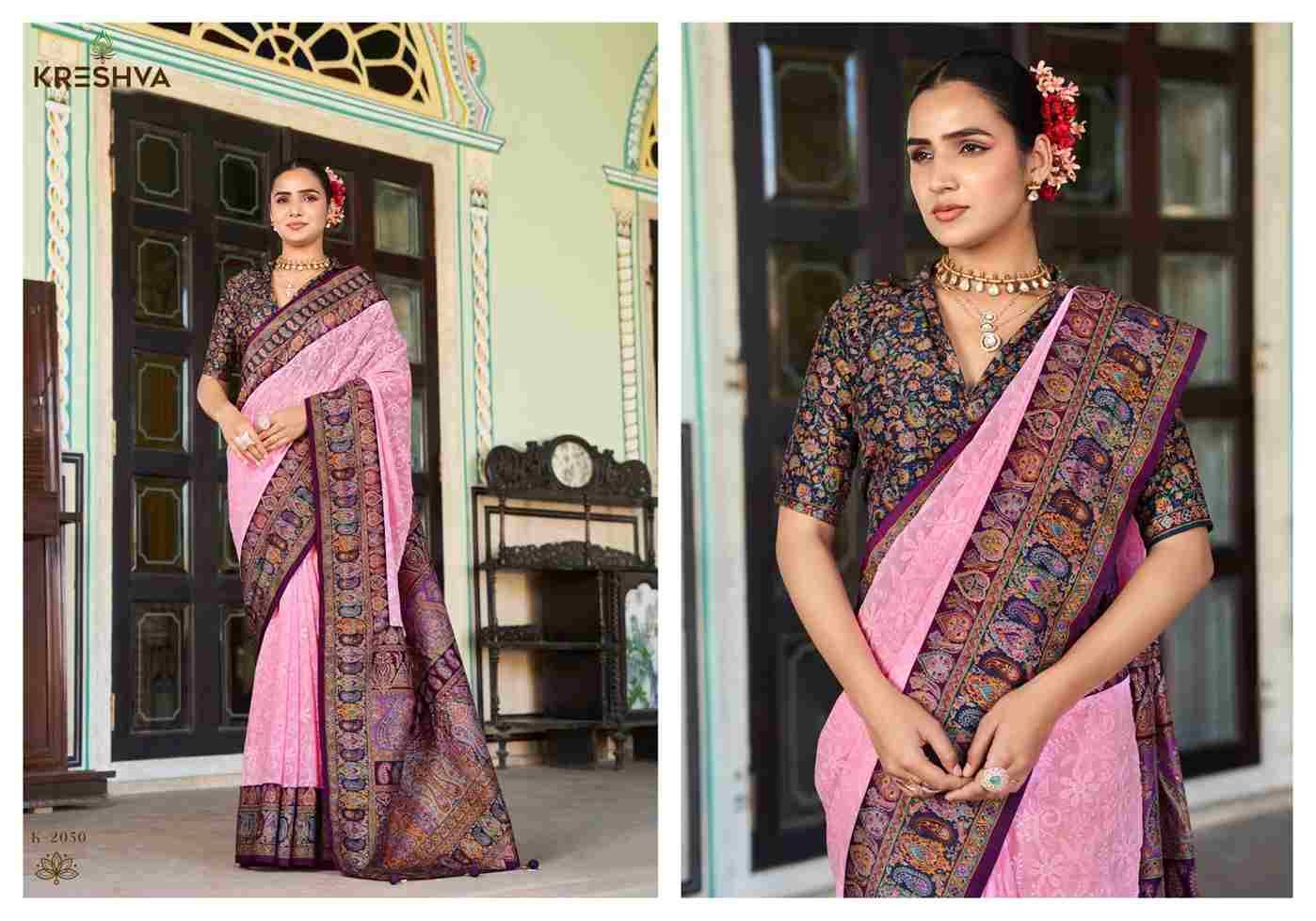 Shanti By Kreshva 2047 To 2052 Series Indian Traditional Wear Collection Beautiful Stylish Fancy Colorful Party Wear & Occasional Wear Georgette Sarees At Wholesale Price
