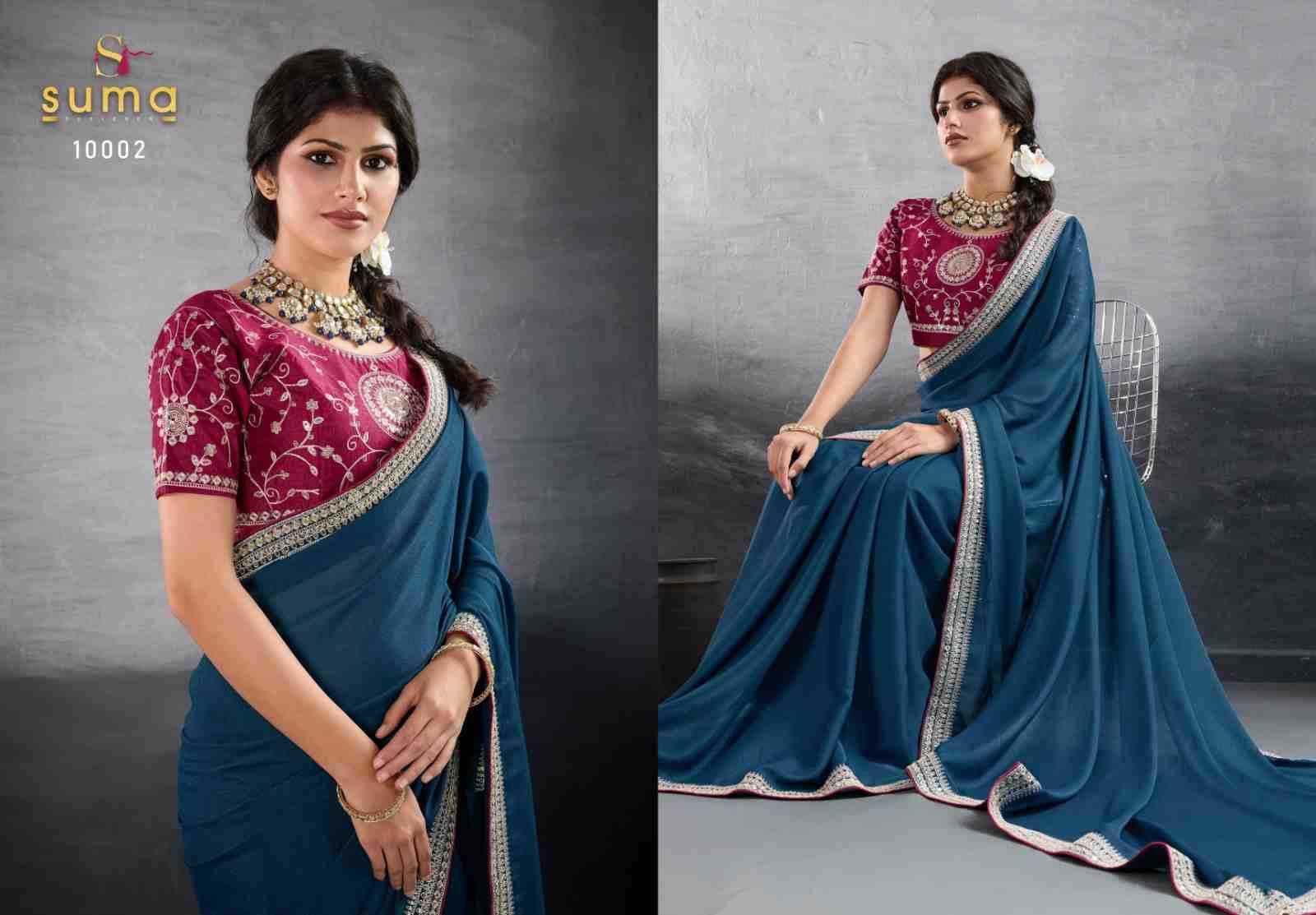 Mehar By Suma 10001 To 10008 Series Indian Traditional Wear Collection Beautiful Stylish Fancy Colorful Party Wear & Occasional Wear Georgette Sarees At Wholesale Price