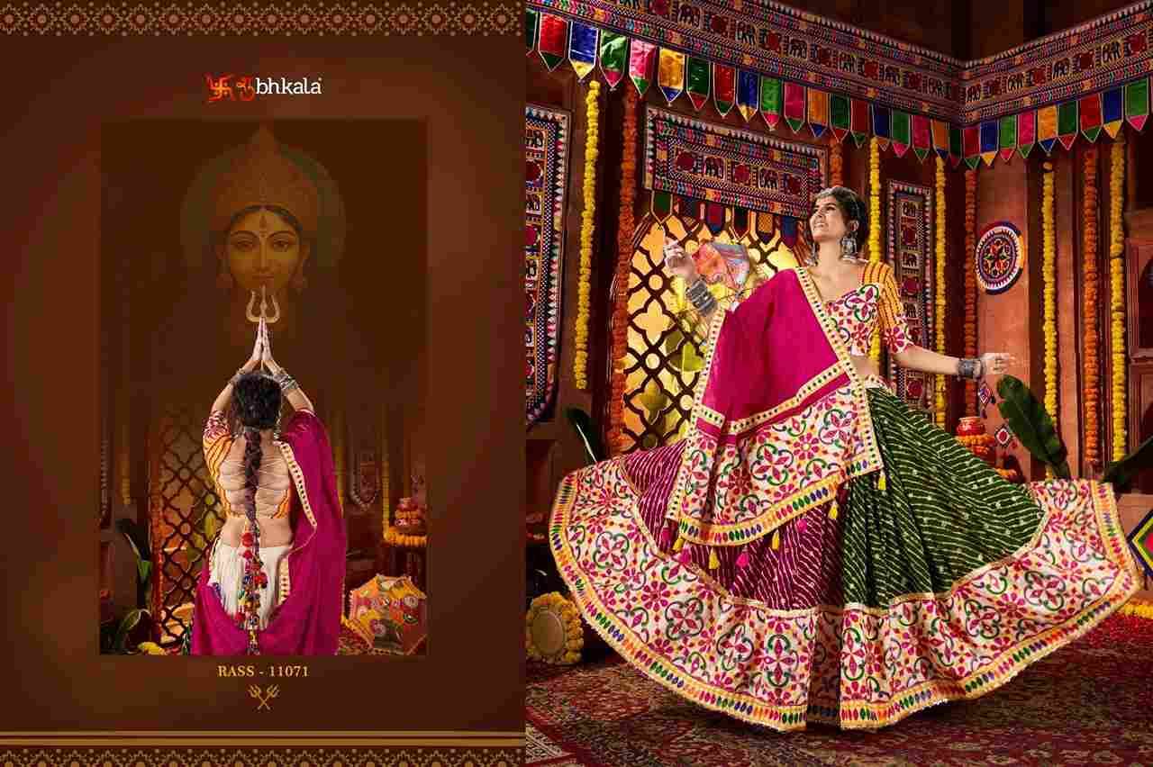 Raas Vol-26 By Shubhkala 11071 To 11075 Series Navratri Wear Collection Beautiful Stylish Colorful Fancy Party Wear & Occasional Wear Viscose Cotton/Silk Lehengas At Wholesale Price