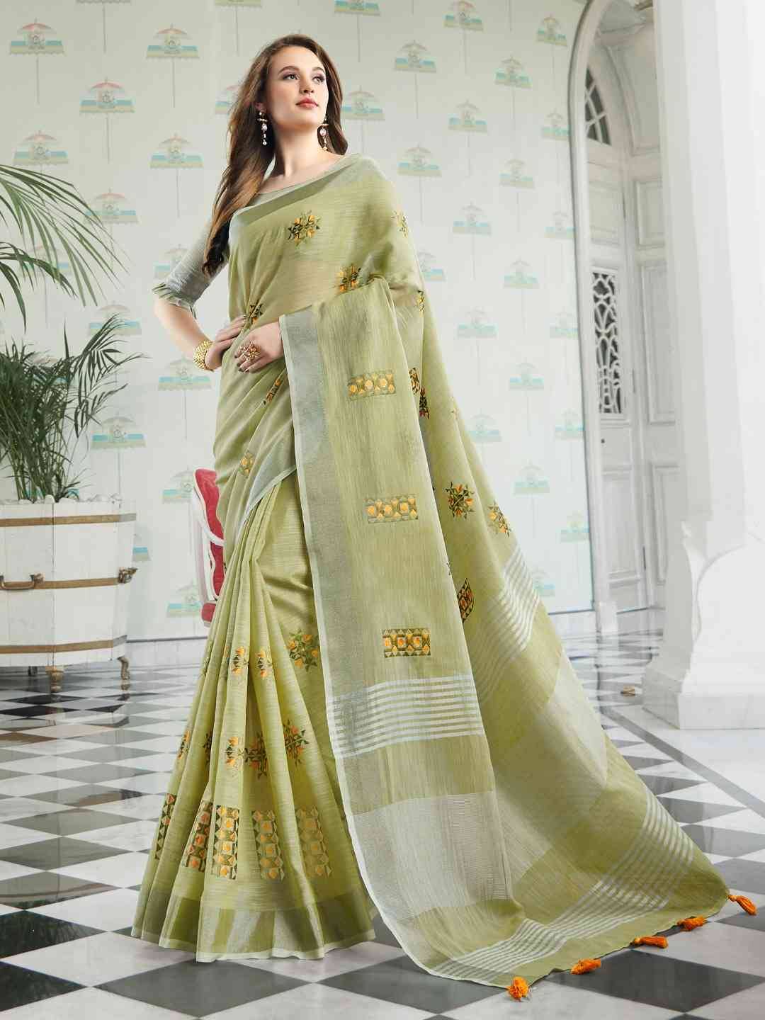Amaira Nx By Fashid Wholesale 4002 To 4005 Series Indian Traditional Wear Collection Beautiful Stylish Fancy Colorful Party Wear & Occasional Wear Linen Cotton Sarees At Wholesale Price