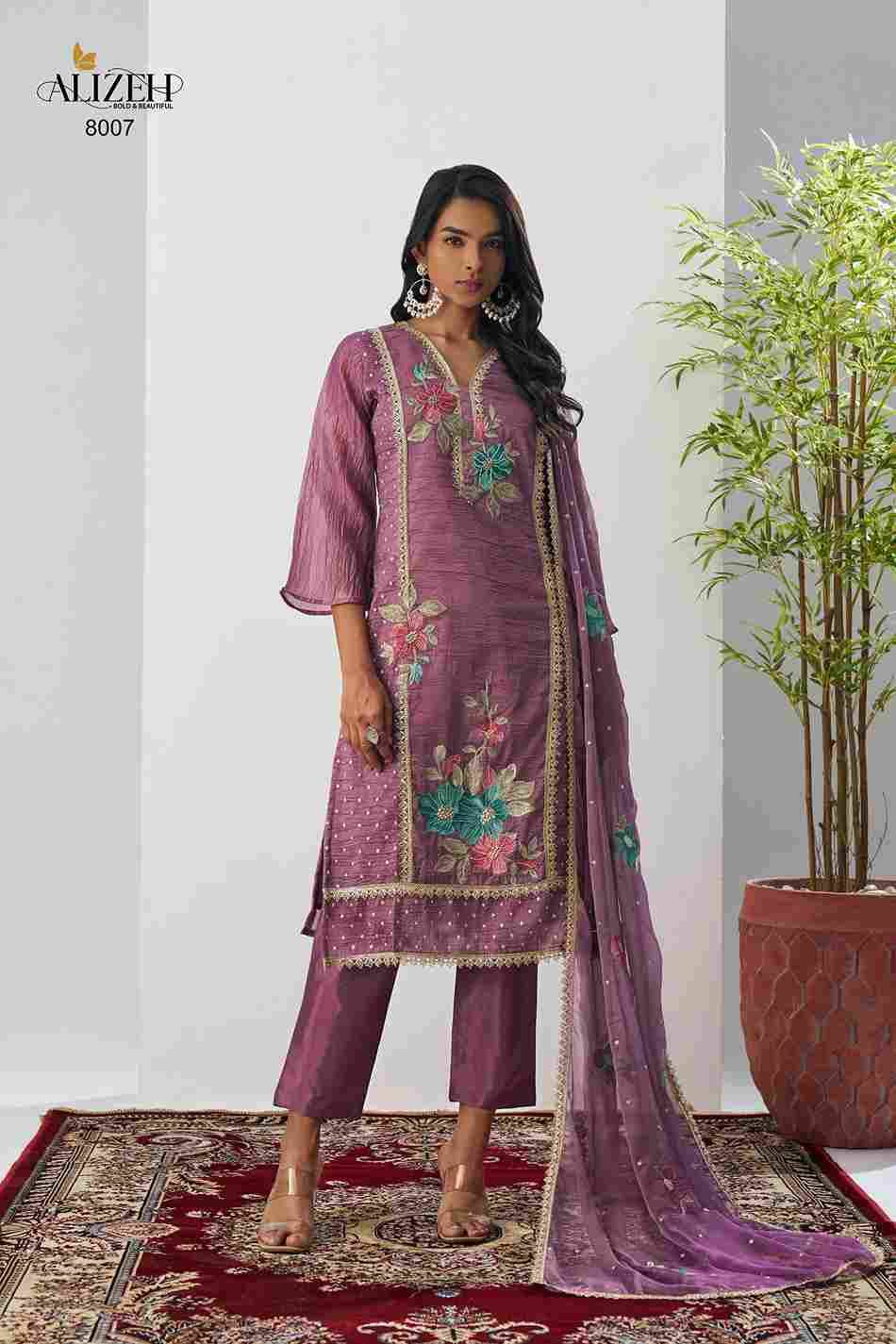 Ehsaas By Alizeh 8005 To 8008 Series Beautiful Festive Suits Colorful Stylish Fancy Casual Wear & Ethnic Wear Crush Dresses At Wholesale Price