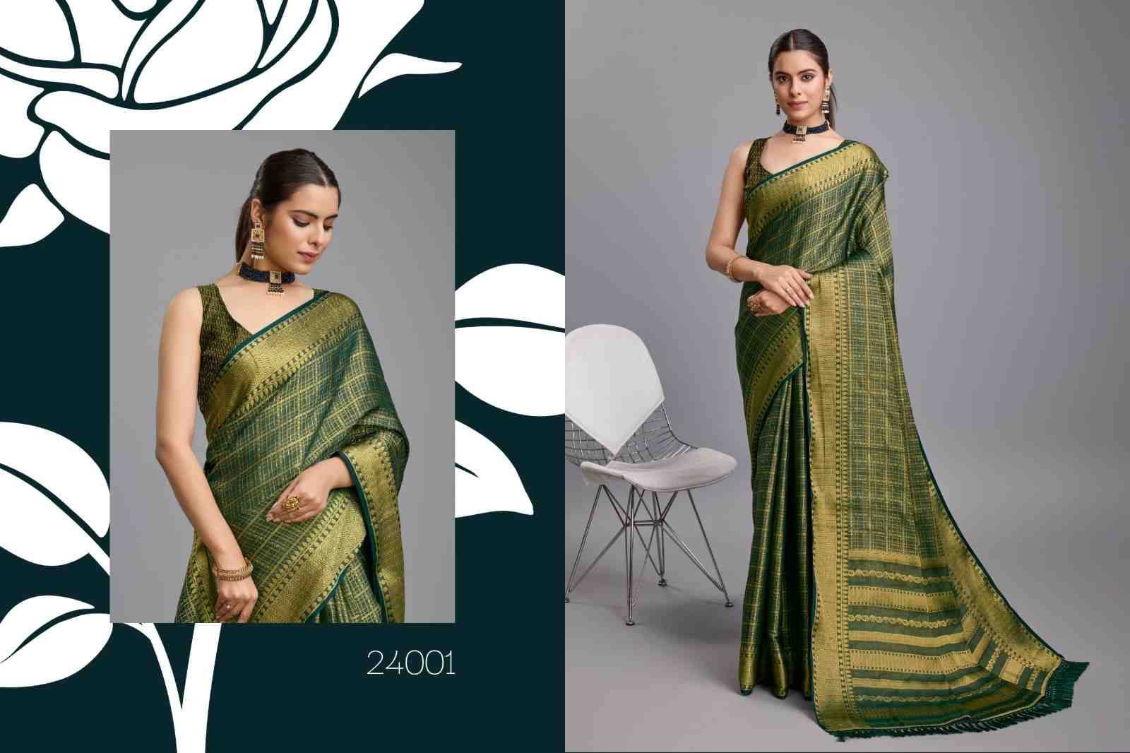 Karra By Sethnic 24001 To 24005 Series Indian Traditional Wear Collection Beautiful Stylish Fancy Colorful Party Wear & Occasional Wear Mysore Brocade Sarees At Wholesale Price