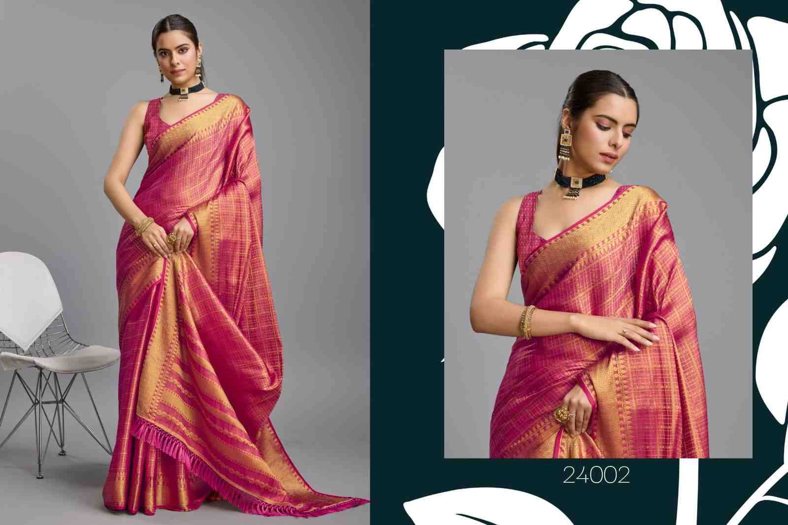 Karra By Sethnic 24001 To 24005 Series Indian Traditional Wear Collection Beautiful Stylish Fancy Colorful Party Wear & Occasional Wear Mysore Brocade Sarees At Wholesale Price