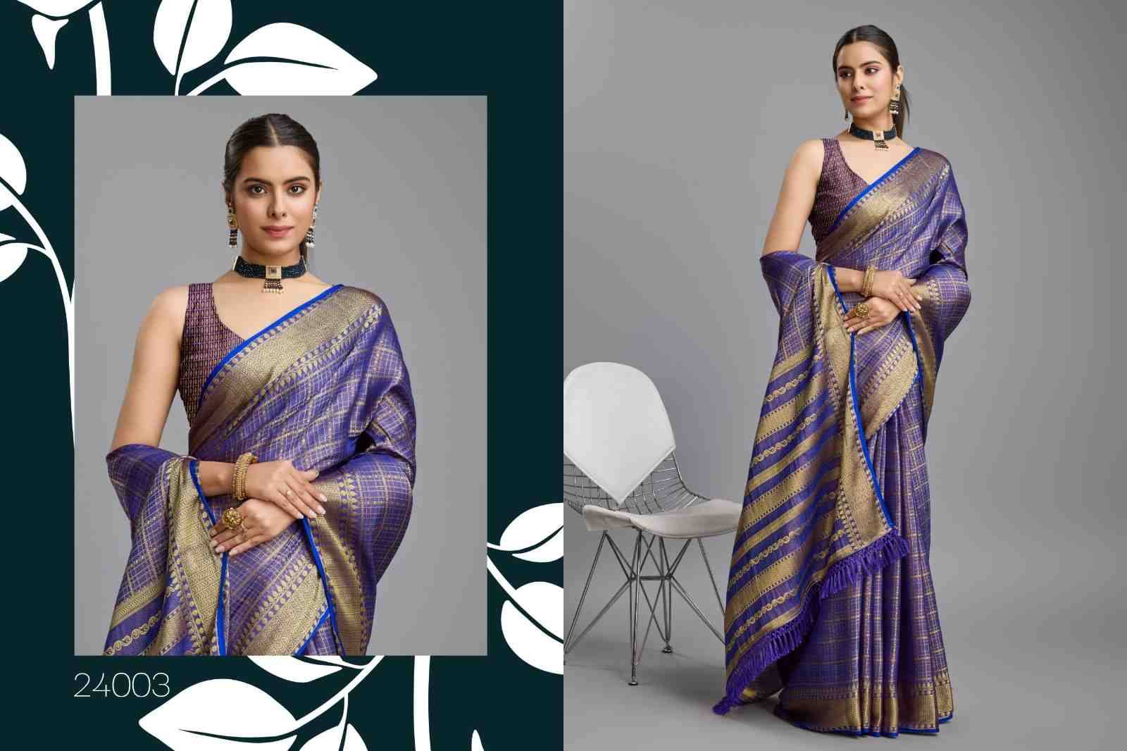 Karra By Sethnic 24001 To 24005 Series Indian Traditional Wear Collection Beautiful Stylish Fancy Colorful Party Wear & Occasional Wear Mysore Brocade Sarees At Wholesale Price