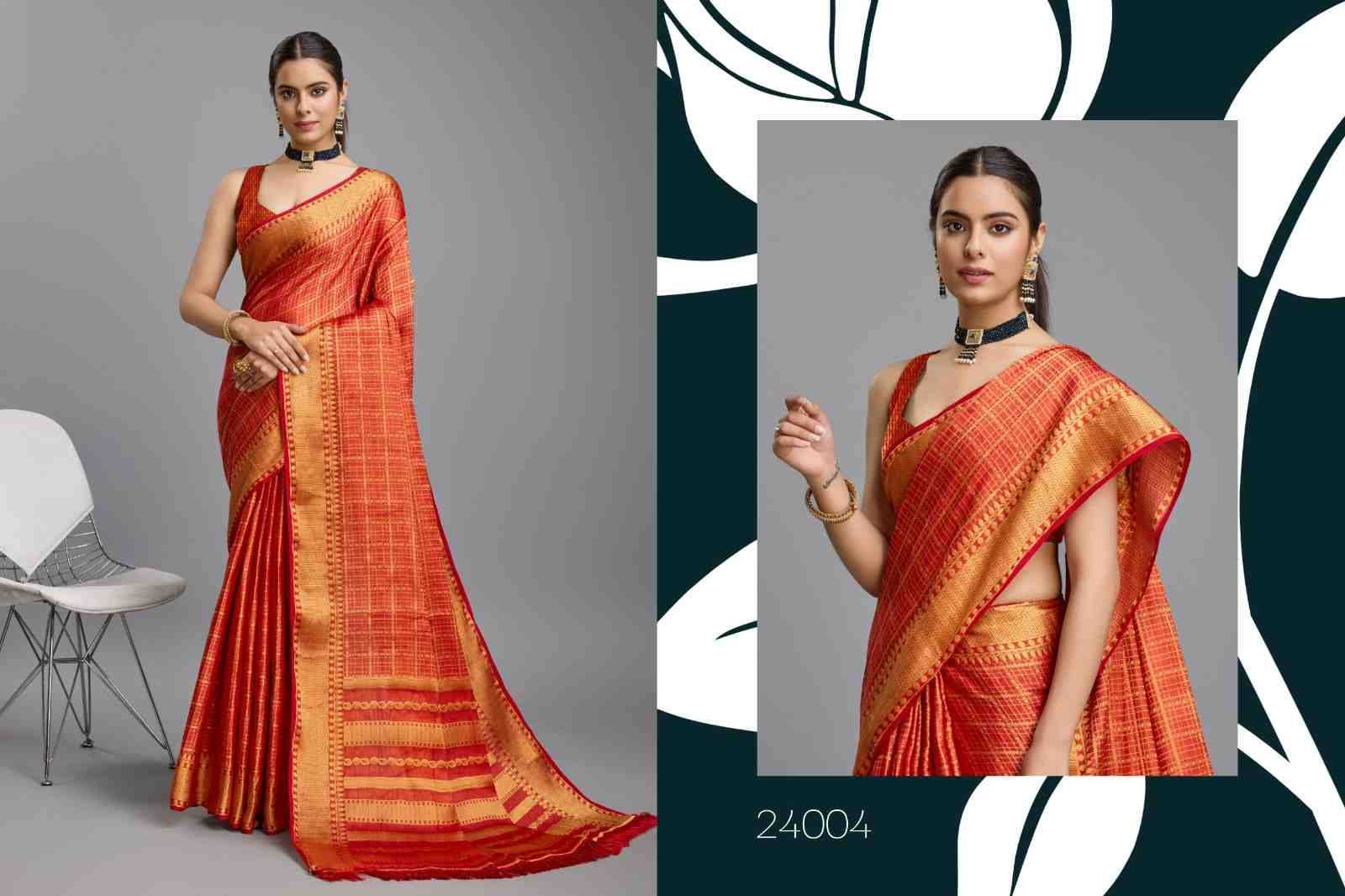Karra By Sethnic 24001 To 24005 Series Indian Traditional Wear Collection Beautiful Stylish Fancy Colorful Party Wear & Occasional Wear Mysore Brocade Sarees At Wholesale Price