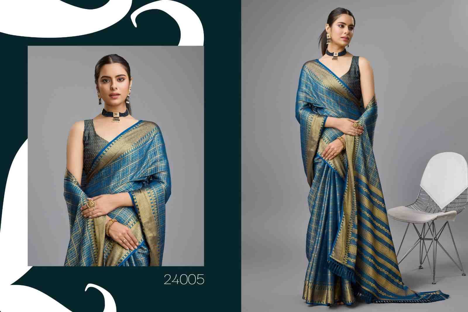 Karra By Sethnic 24001 To 24005 Series Indian Traditional Wear Collection Beautiful Stylish Fancy Colorful Party Wear & Occasional Wear Mysore Brocade Sarees At Wholesale Price