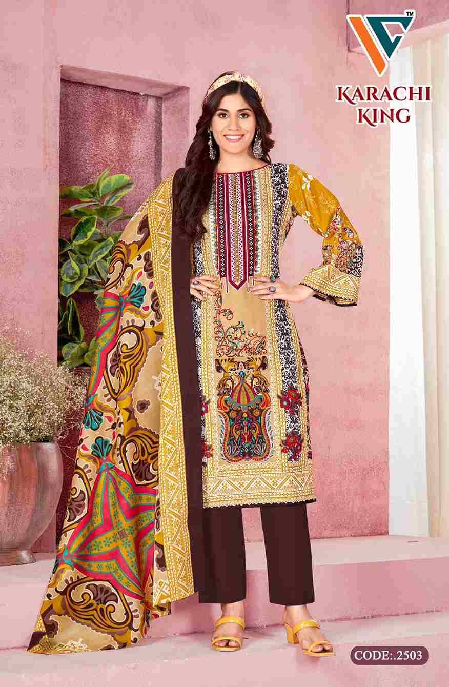 Karachi King Vol-25 By Vandana Creation 2501 To 2508 Series Beautiful Festive Suits Stylish Fancy Colorful Casual Wear & Ethnic Wear Cotton Print Dresses At Wholesale Price