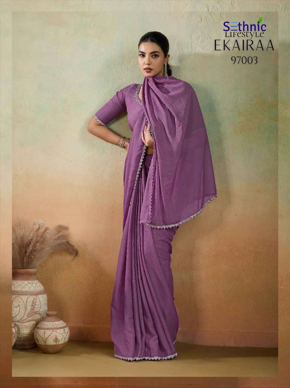 Ekairaa By Sethnic 97001 To 97005 Series Indian Traditional Wear Collection Beautiful Stylish Fancy Colorful Party Wear & Occasional Wear Georgette Sarees At Wholesale Price