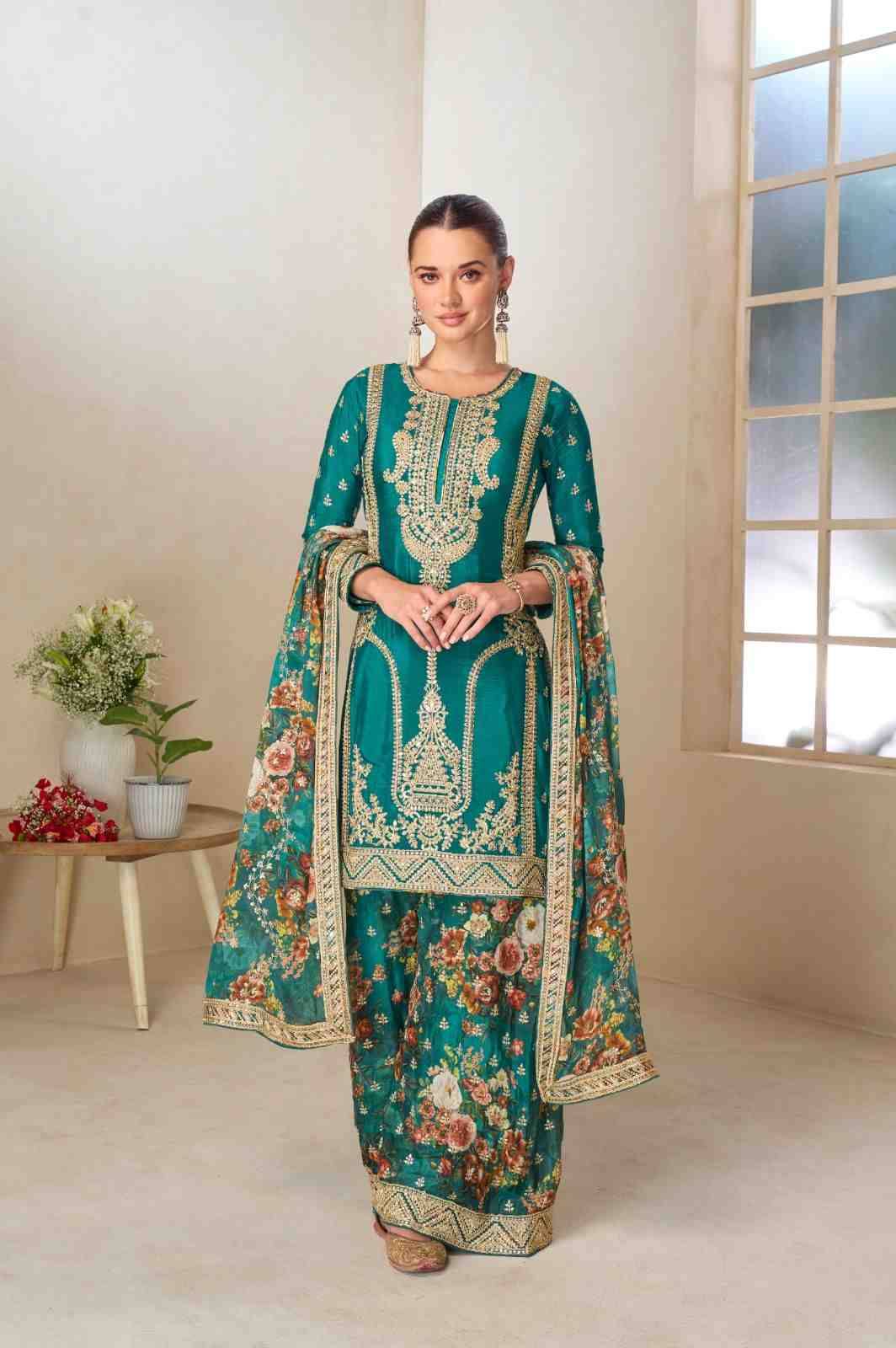 Parul By Gulkayra Designer 7596-A To 7596-B Series Beautiful Festive Suits Colorful Stylish Fancy Casual Wear & Ethnic Wear Chinnon Dresses At Wholesale Price