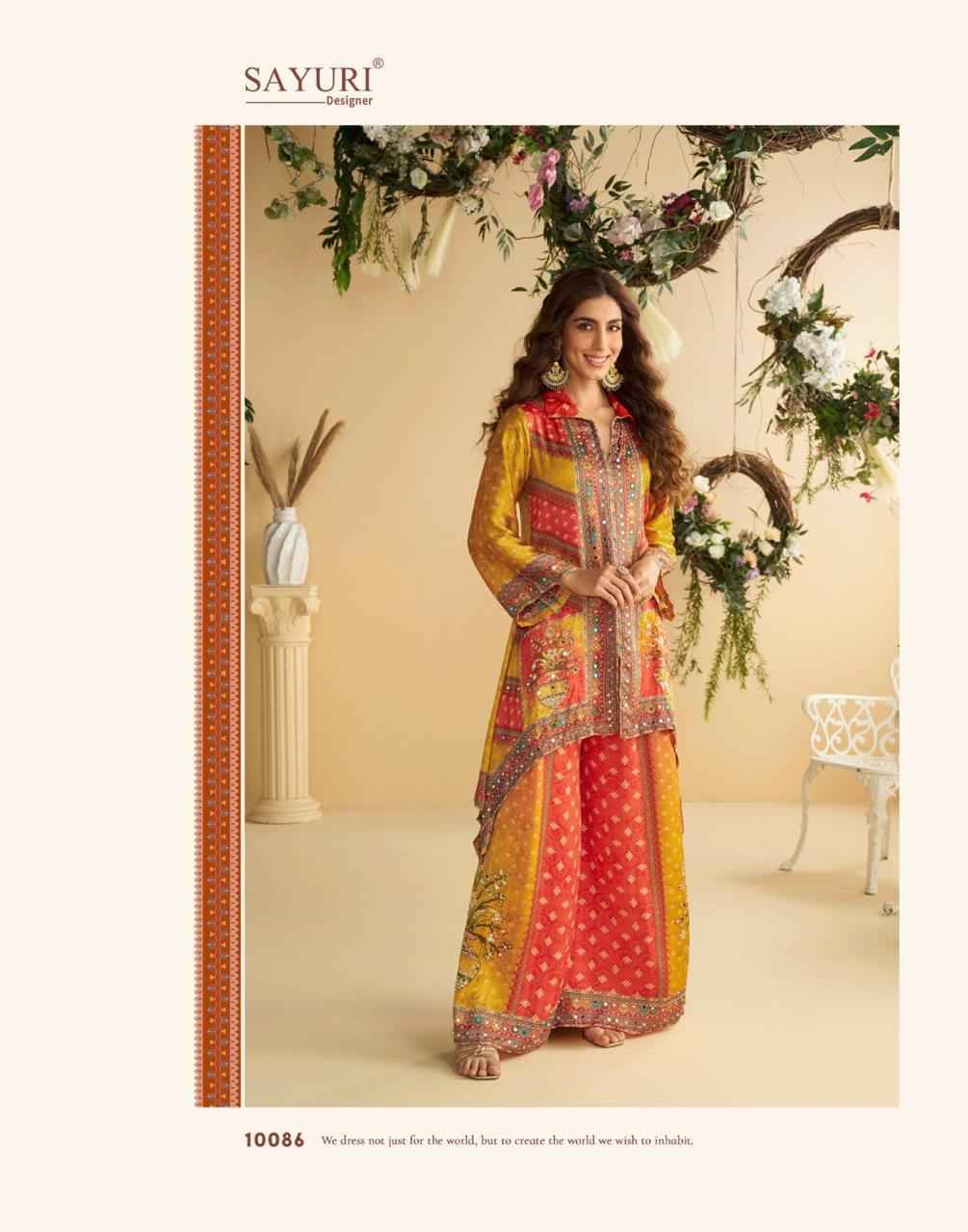 Aura By Sayuri 10085 To 10087 Series Designer Stylish Fancy Colorful Beautiful Party Wear & Ethnic Wear Collection Crepe Silk Co-Ord At Wholesale Price