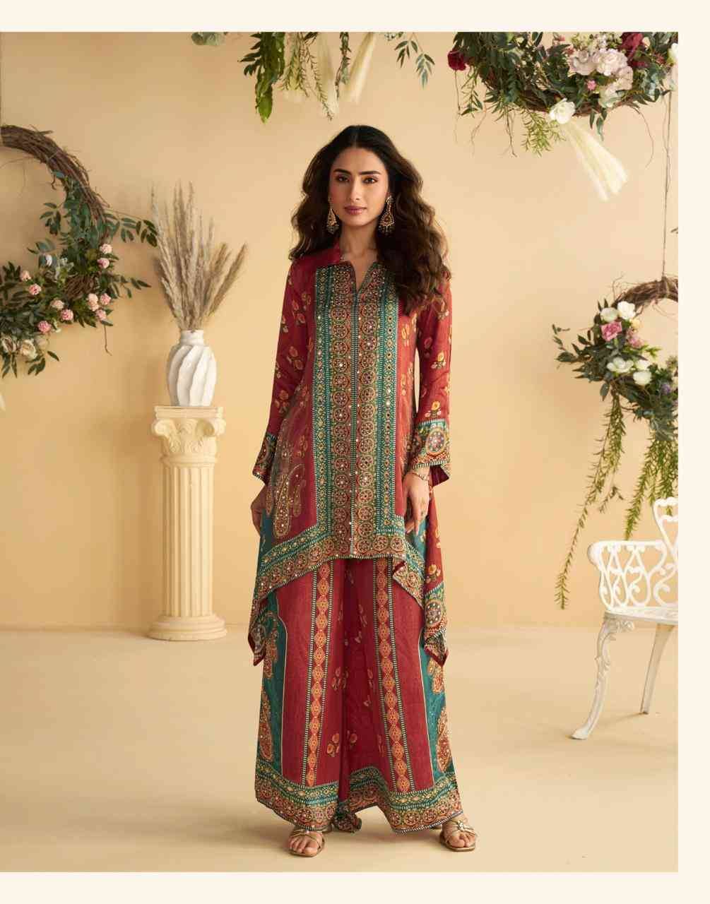 Aura By Sayuri 10085 To 10087 Series Designer Stylish Fancy Colorful Beautiful Party Wear & Ethnic Wear Collection Crepe Silk Co-Ord At Wholesale Price