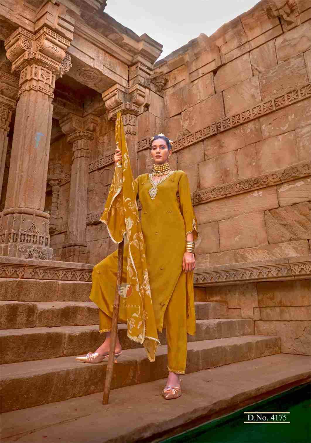 Raj-Kothi By Anju Fabrics 4171 To 4176 Series Designer Festive Suits Collection Beautiful Stylish Fancy Colorful Party Wear & Occasional Wear Natural Crepe Dresses At Wholesale Price