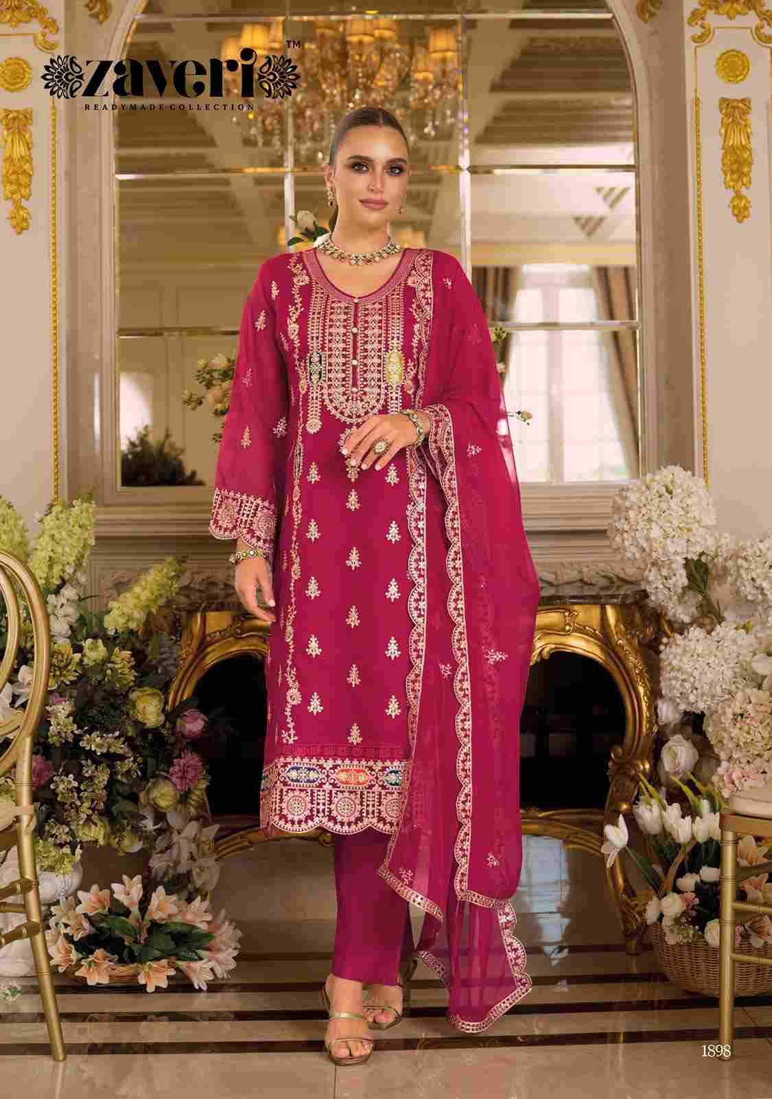 Praniti By Zaveri 1898 To 1900 Series Beautiful Festive Suits Colorful Stylish Fancy Casual Wear & Ethnic Wear Soft Organza Embroidery Dresses At Wholesale Price