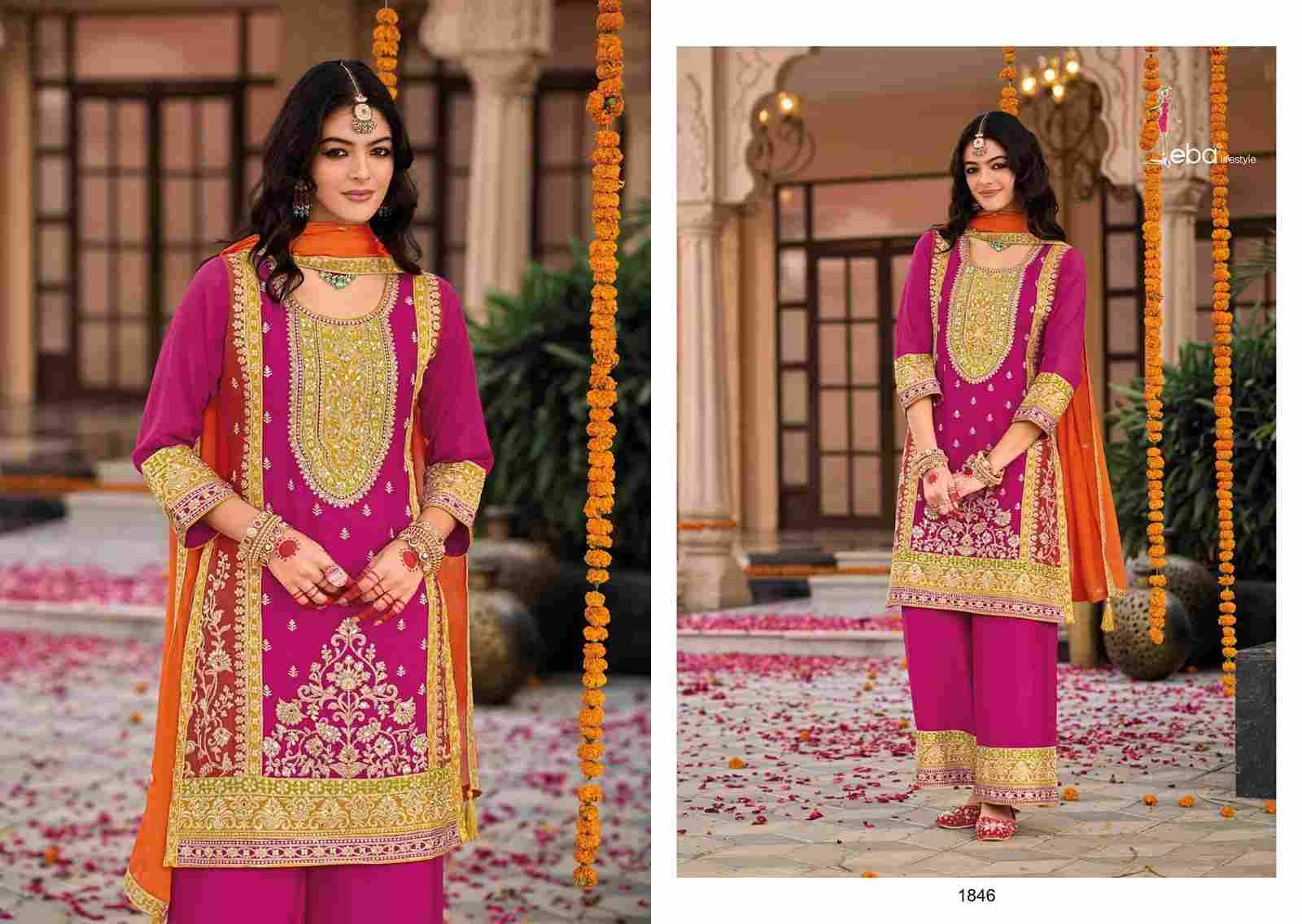 Swara Vol-2 By Eba Lifestyle 1845 To 1847 Series Beautiful Festive Suits Colorful Stylish Fancy Casual Wear & Ethnic Wear Chinnon Embroidery Dresses At Wholesale Price