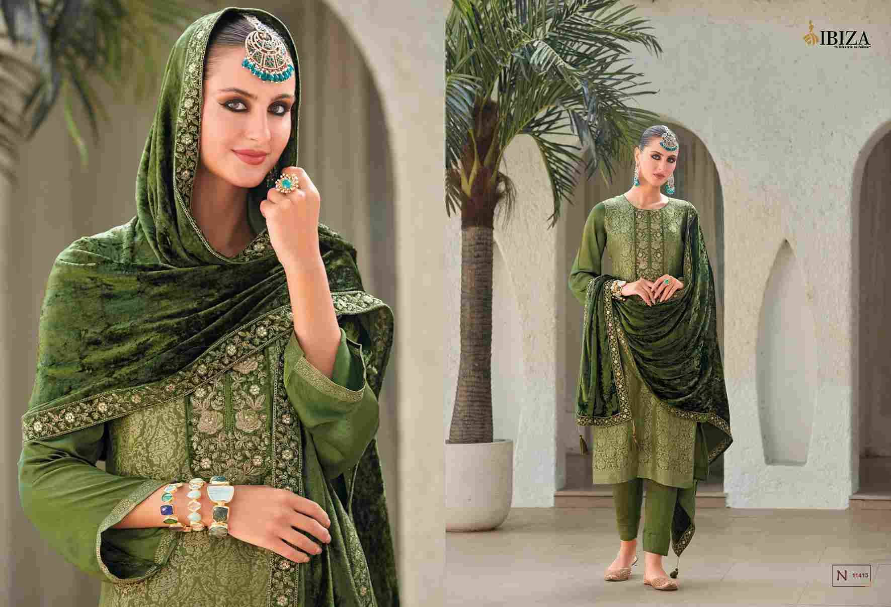 Sadgi Vol-3 By Ibiza 11411 To 11416 Series Designer Festive Suits Beautiful Fancy Stylish Colorful Party Wear & Occasional Wear Pure Silk Jacquard Dresses At Wholesale Price
