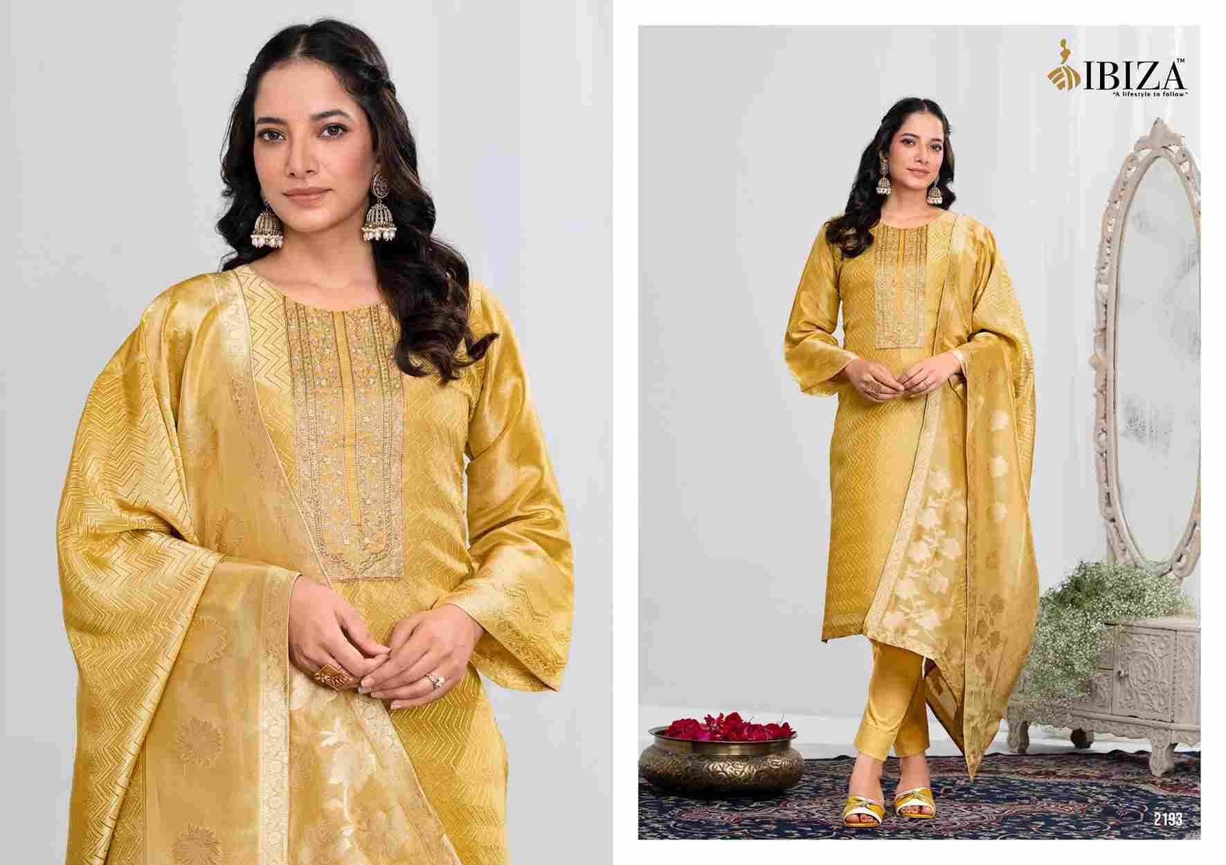 Ishum By Ibiza 2191 To 2194 Series Designer Festive Suits Beautiful Fancy Stylish Colorful Party Wear & Occasional Wear Pure Jacquard Silk Dresses At Wholesale Price