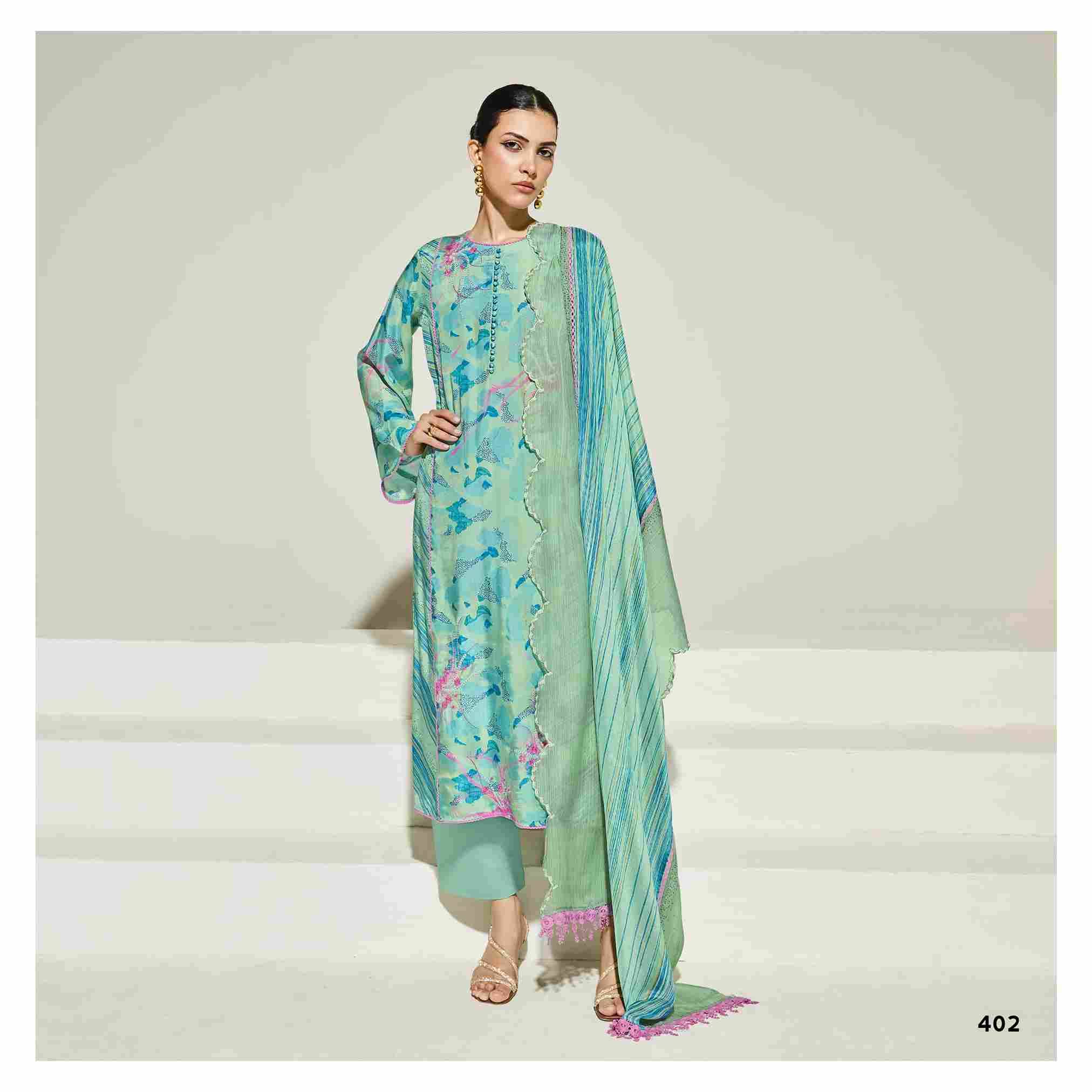 Starry By Sohni 401 To 404 Series Beautiful Suits Colorful Stylish Fancy Casual Wear & Ethnic Wear Pure Muslin Dresses At Wholesale Price