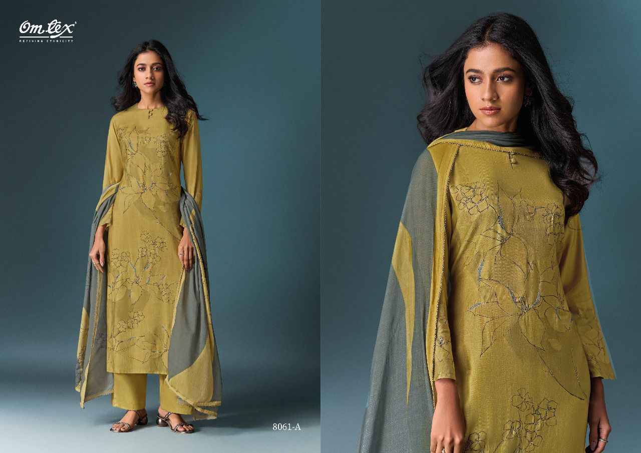 Riyanshi By Om Tex 8061-A To 8061-D Series Beautiful Festive Suits Colorful Stylish Fancy Casual Wear & Ethnic Wear Silk Print With Work Dresses At Wholesale Price