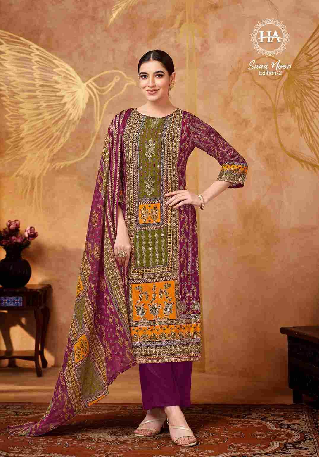 Sana Noor Vol-2 By Harshit Fashion Hub 1896-001 To 1896-006 Series Beautiful Festive Suits Stylish Fancy Colorful Casual Wear & Ethnic Wear Pure Viscose Rayon Dresses At Wholesale Price