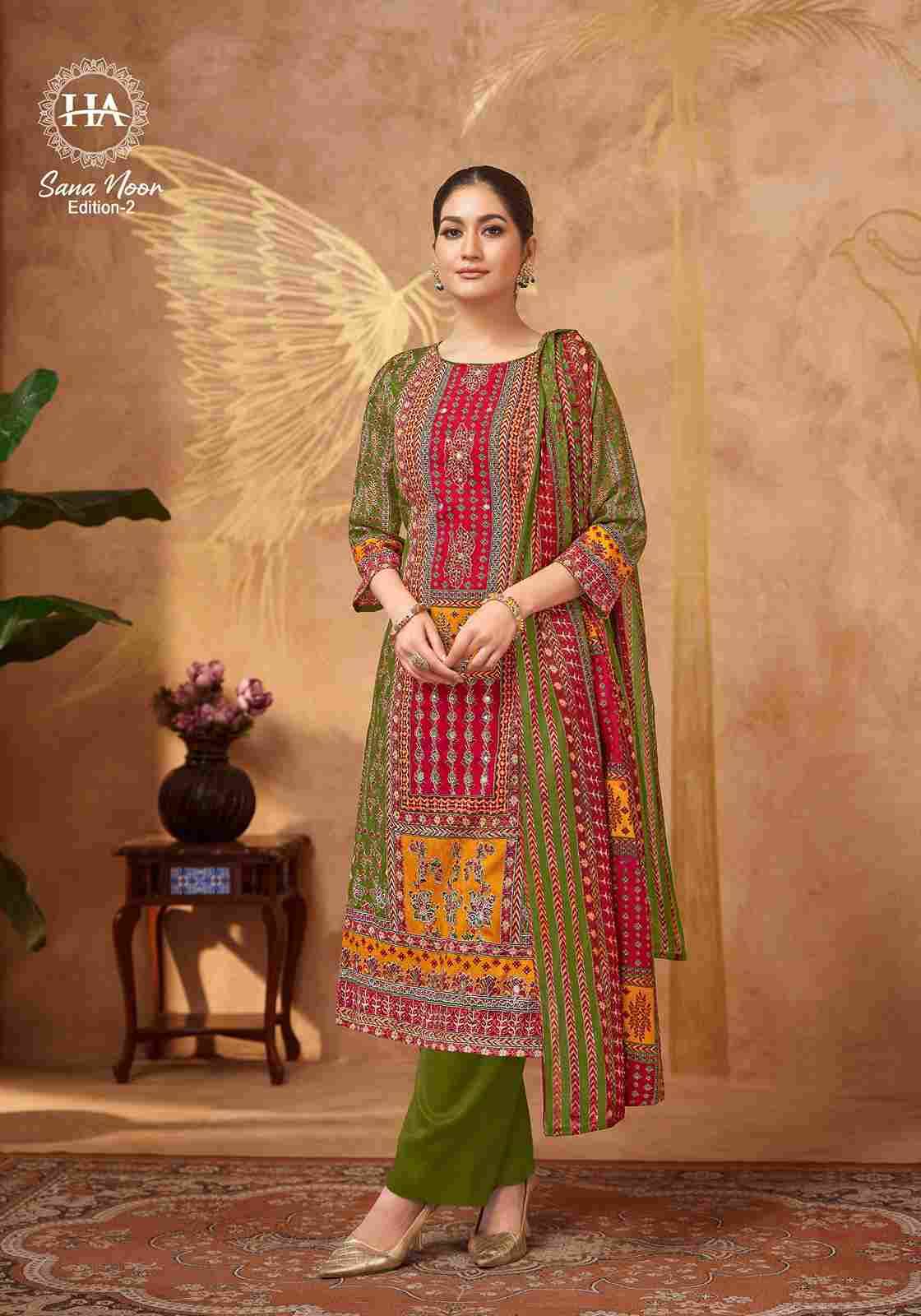 Sana Noor Vol-2 By Harshit Fashion Hub 1896-001 To 1896-006 Series Beautiful Festive Suits Stylish Fancy Colorful Casual Wear & Ethnic Wear Pure Viscose Rayon Dresses At Wholesale Price