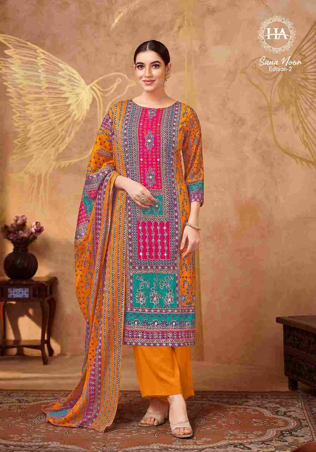 Sana Noor Vol-2 By Harshit Fashion Hub 1896-001 To 1896-006 Series Beautiful Festive Suits Stylish Fancy Colorful Casual Wear & Ethnic Wear Pure Viscose Rayon Dresses At Wholesale Price