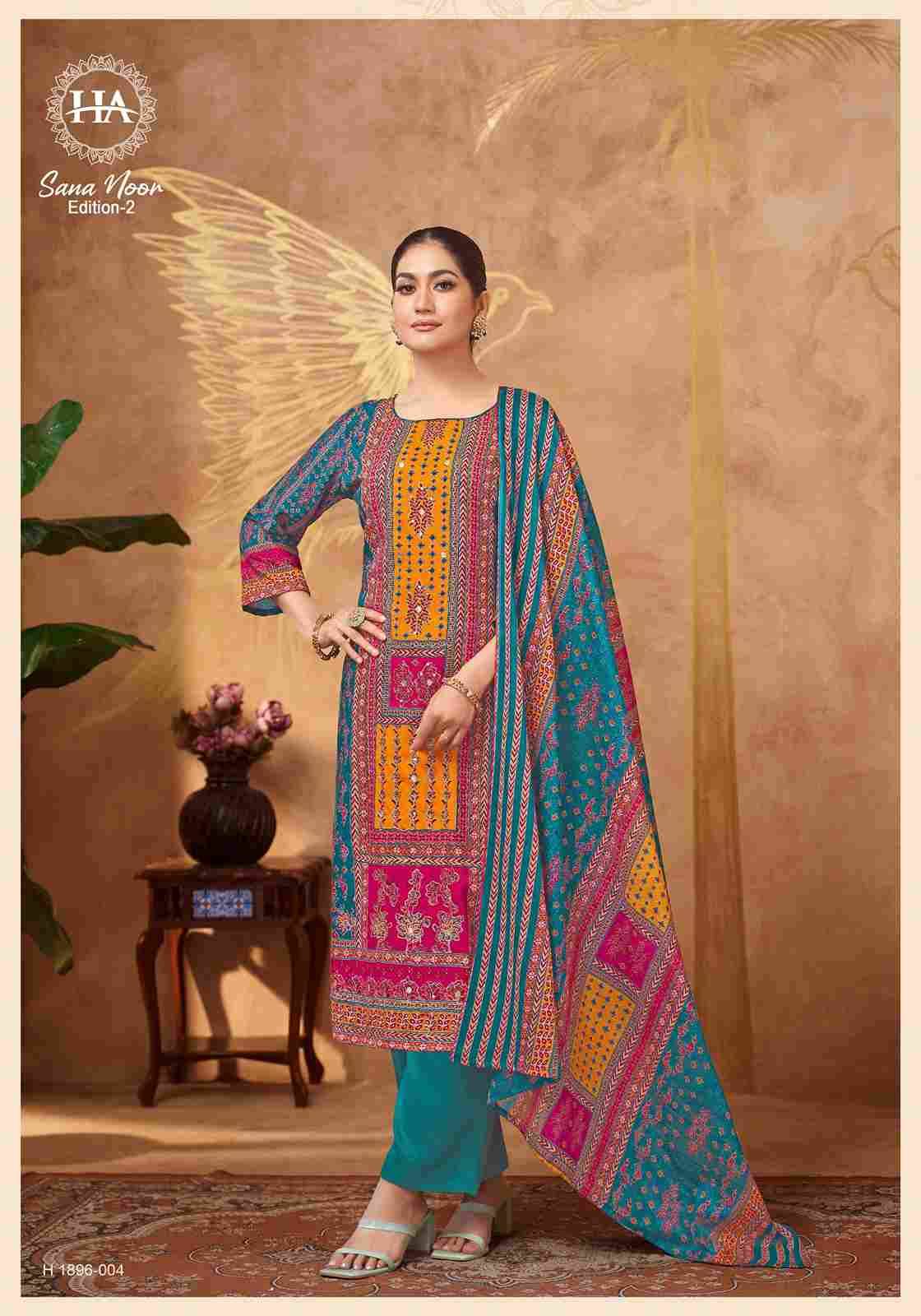 Sana Noor Vol-2 By Harshit Fashion Hub 1896-001 To 1896-006 Series Beautiful Festive Suits Stylish Fancy Colorful Casual Wear & Ethnic Wear Pure Viscose Rayon Dresses At Wholesale Price