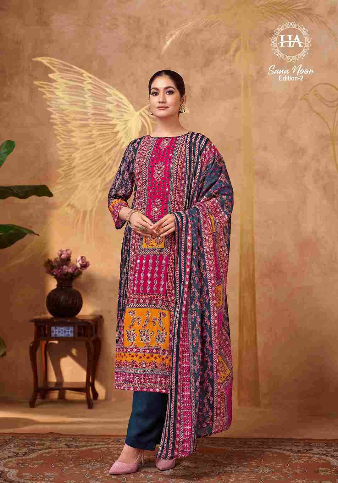 Sana Noor Vol-2 By Harshit Fashion Hub 1896-001 To 1896-006 Series Beautiful Festive Suits Stylish Fancy Colorful Casual Wear & Ethnic Wear Pure Viscose Rayon Dresses At Wholesale Price