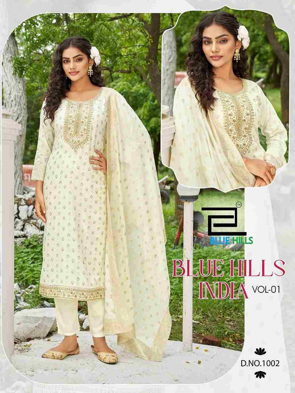 Blue Hills India Vol-1 By Blue Hills 1001 To 1006 Series Beautiful Festive Suits Stylish Fancy Colorful Casual Wear & Ethnic Wear Rayon Foil Dresses At Wholesale Price