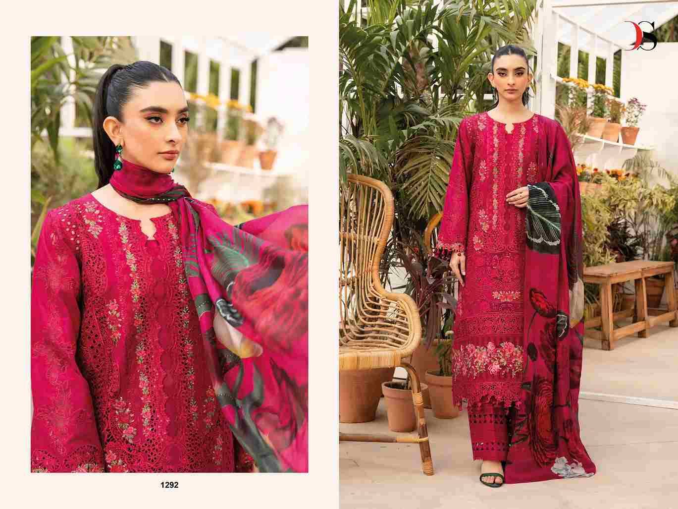 Elaf Luxury Lawn-25 Vol-2 By Deepsy Suits 1291 To 1296 Series Designer Pakistani Suits Beautiful Fancy Stylish Colorful Party Wear & Occasional Wear Pure Cotton Dresses At Wholesale Price