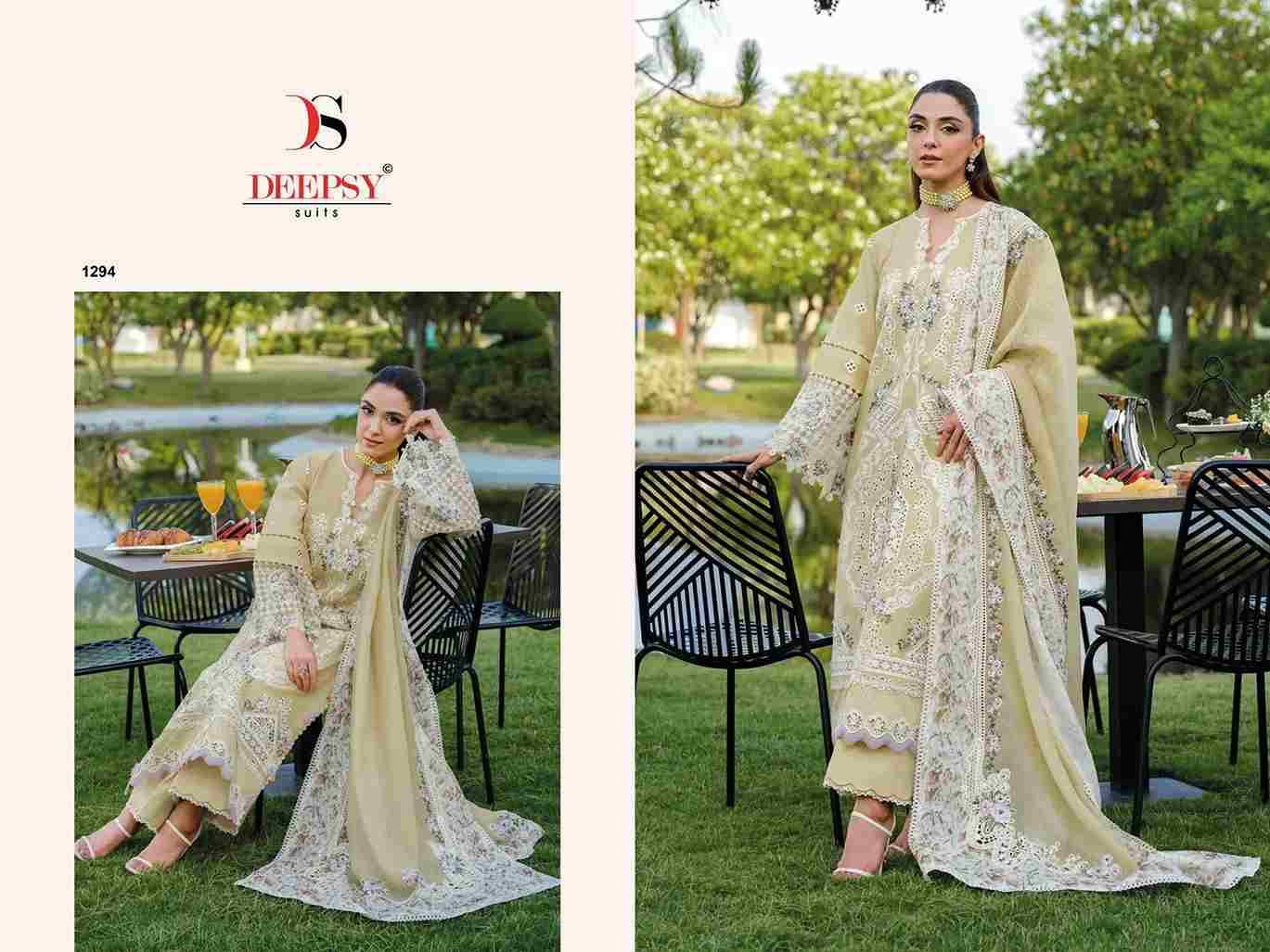 Elaf Luxury Lawn-25 Vol-2 By Deepsy Suits 1291 To 1296 Series Designer Pakistani Suits Beautiful Fancy Stylish Colorful Party Wear & Occasional Wear Pure Cotton Dresses At Wholesale Price